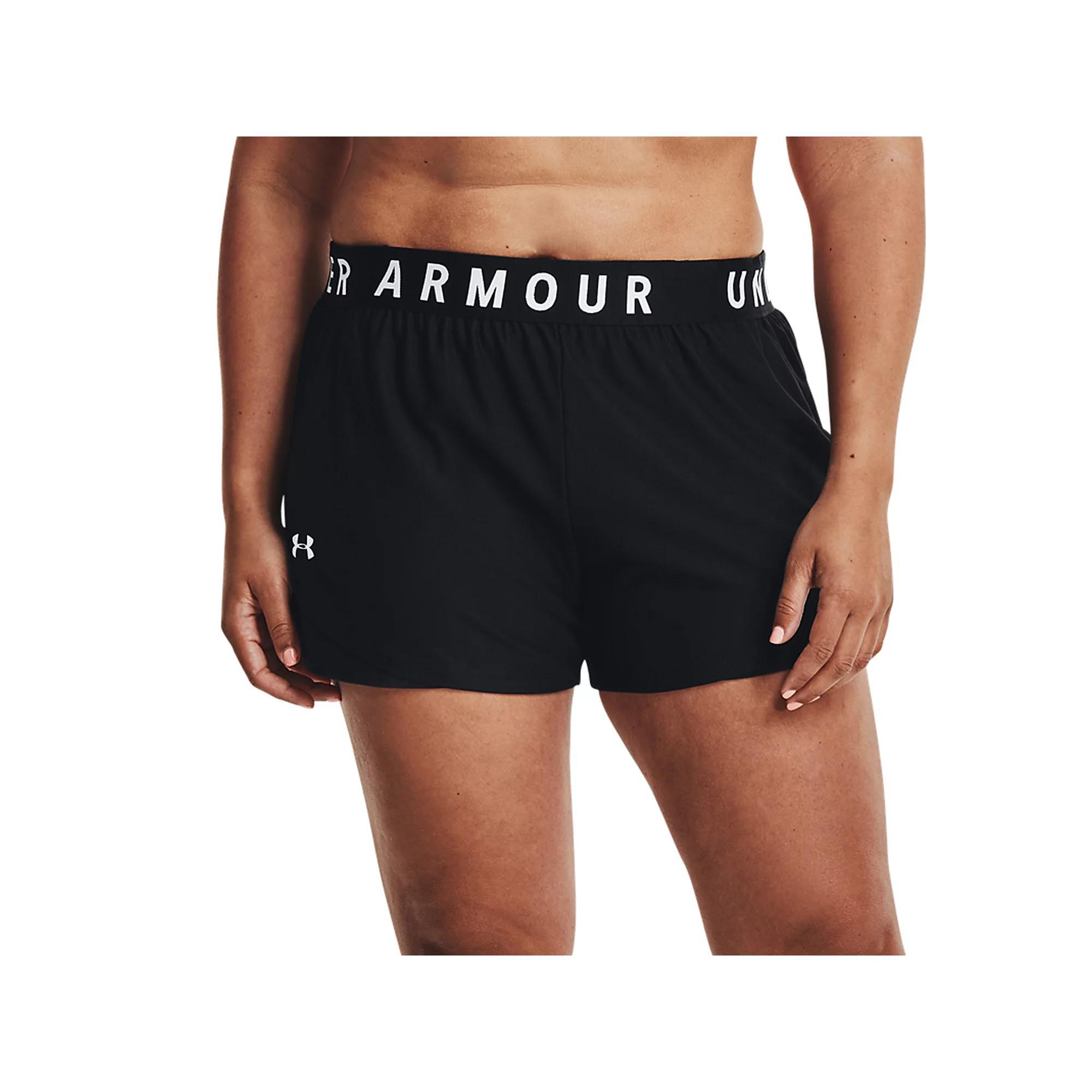 Plus Size Under Armour Play Up 3.0 Shorts, Women's, Size: 3XL, Black Black Product Image