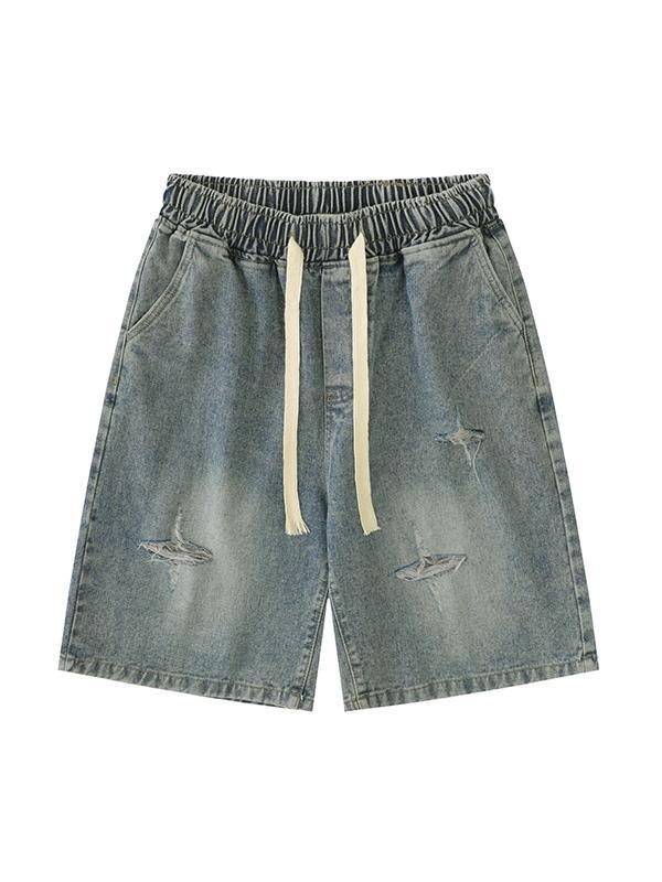 Men's Star Ripped Drawstring Short Product Image