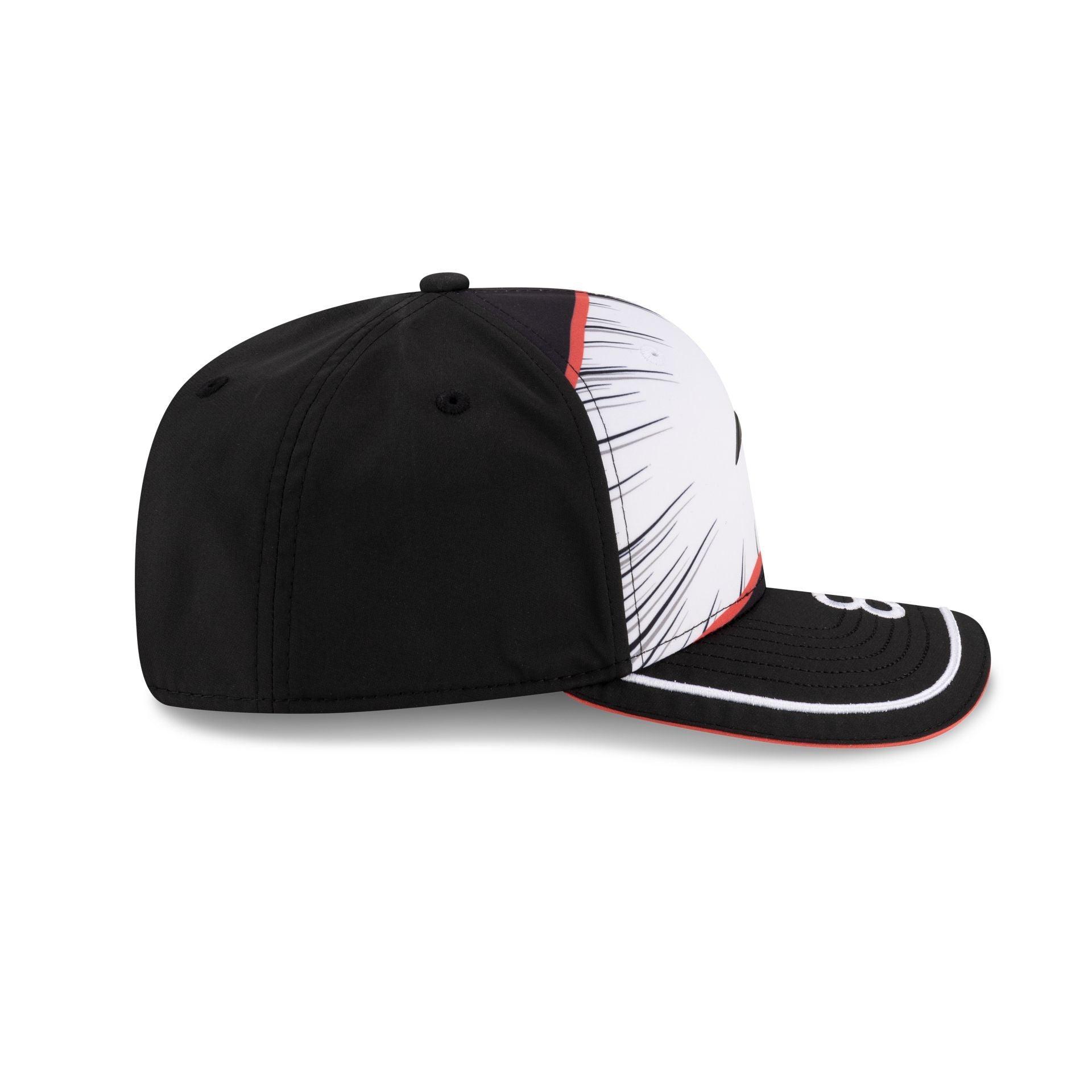 Los Angeles Dodgers Coral Split Panel 9FIFTY Snapback Hat Male Product Image