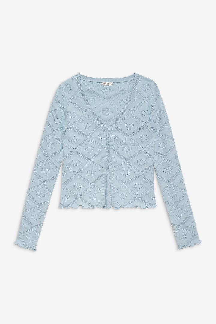 Coco Knit Cardigan — Blue Product Image