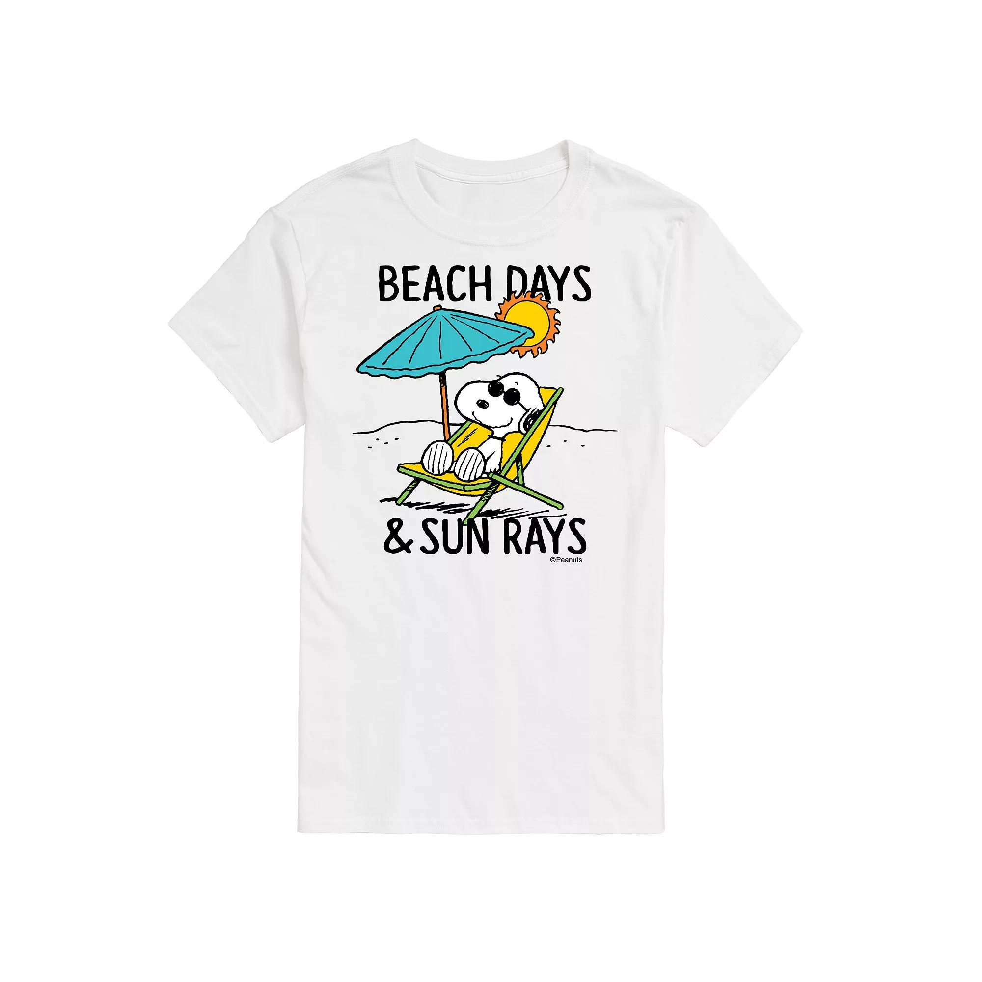 Mens Peanuts Snoopy Beach Days Graphic Tee Product Image