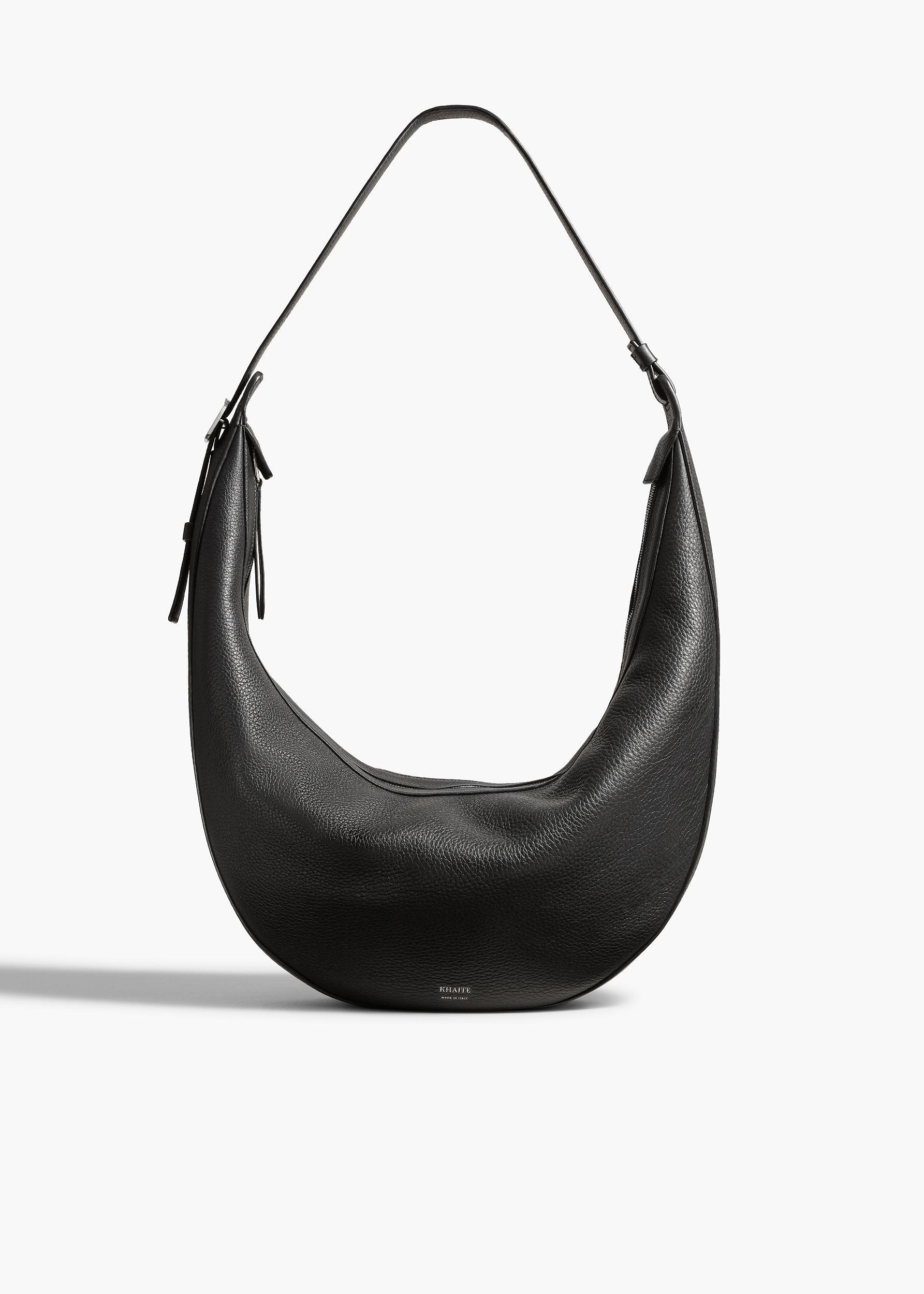 Augustina Hobo in Black Pebbled Leather Product Image