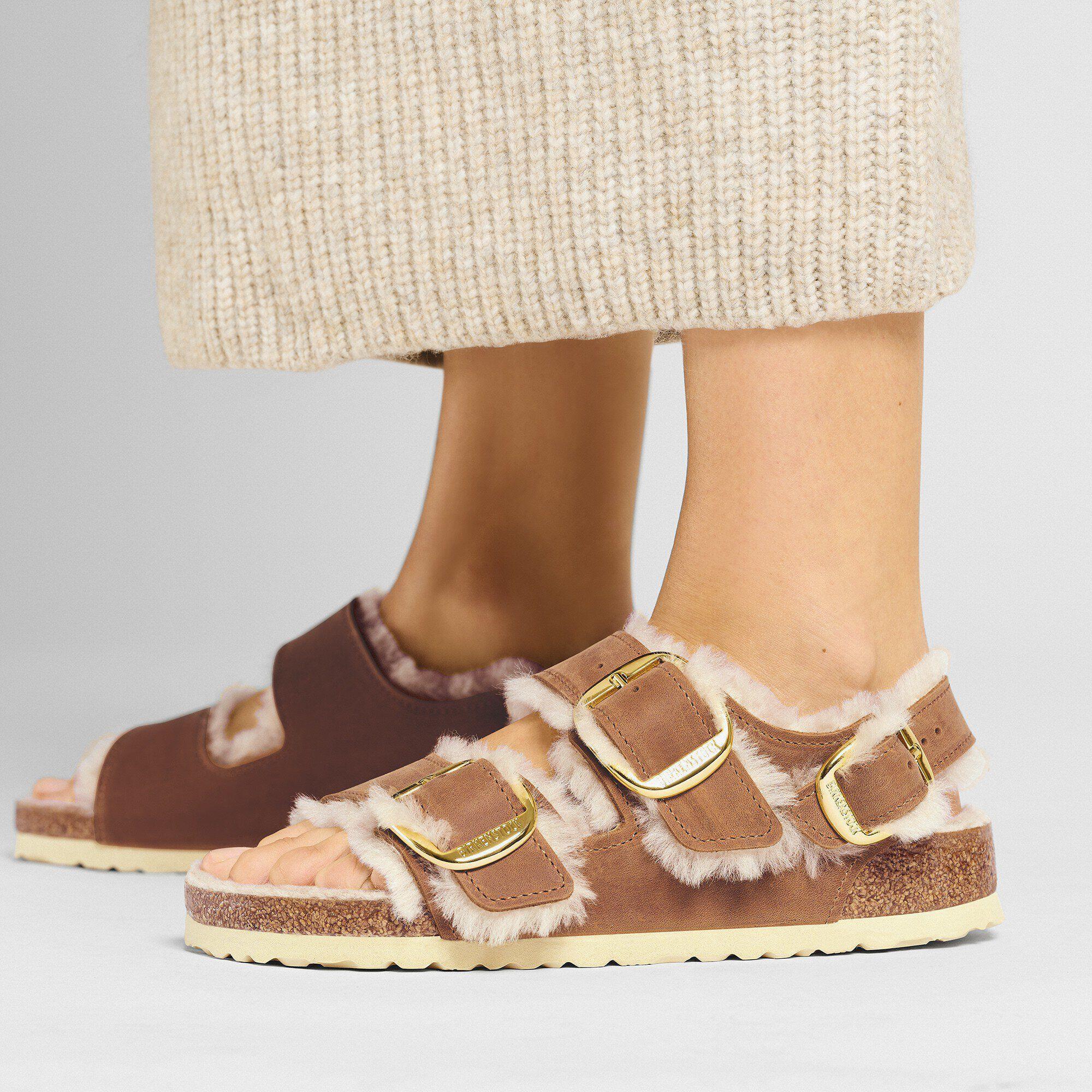 Milano Big Buckle Shearling Natural Leather Oiled Product Image
