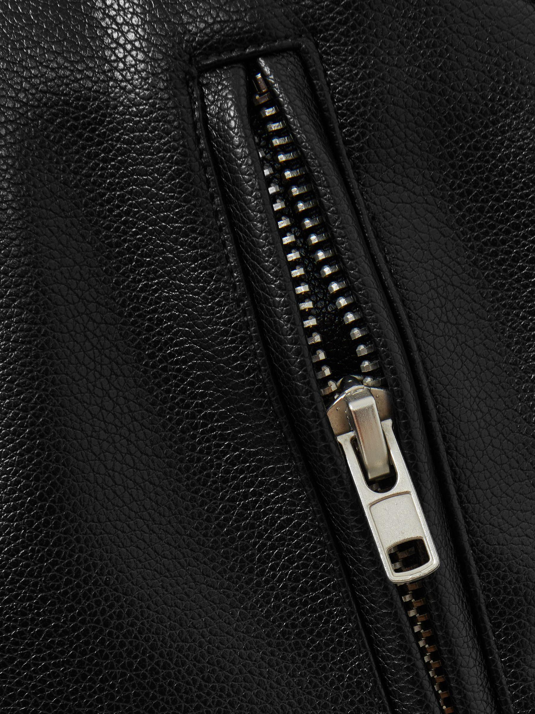 Good American Faux-Leather Moto Jacket in Black Product Image
