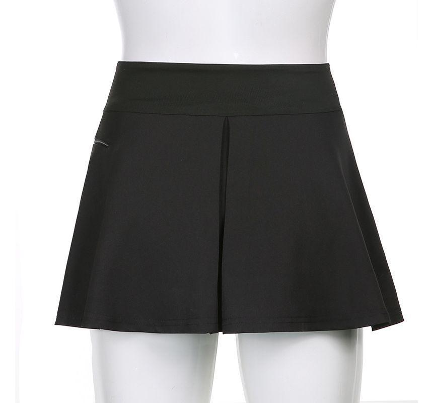 High-Waist Mini A-Line Skirt Product Image