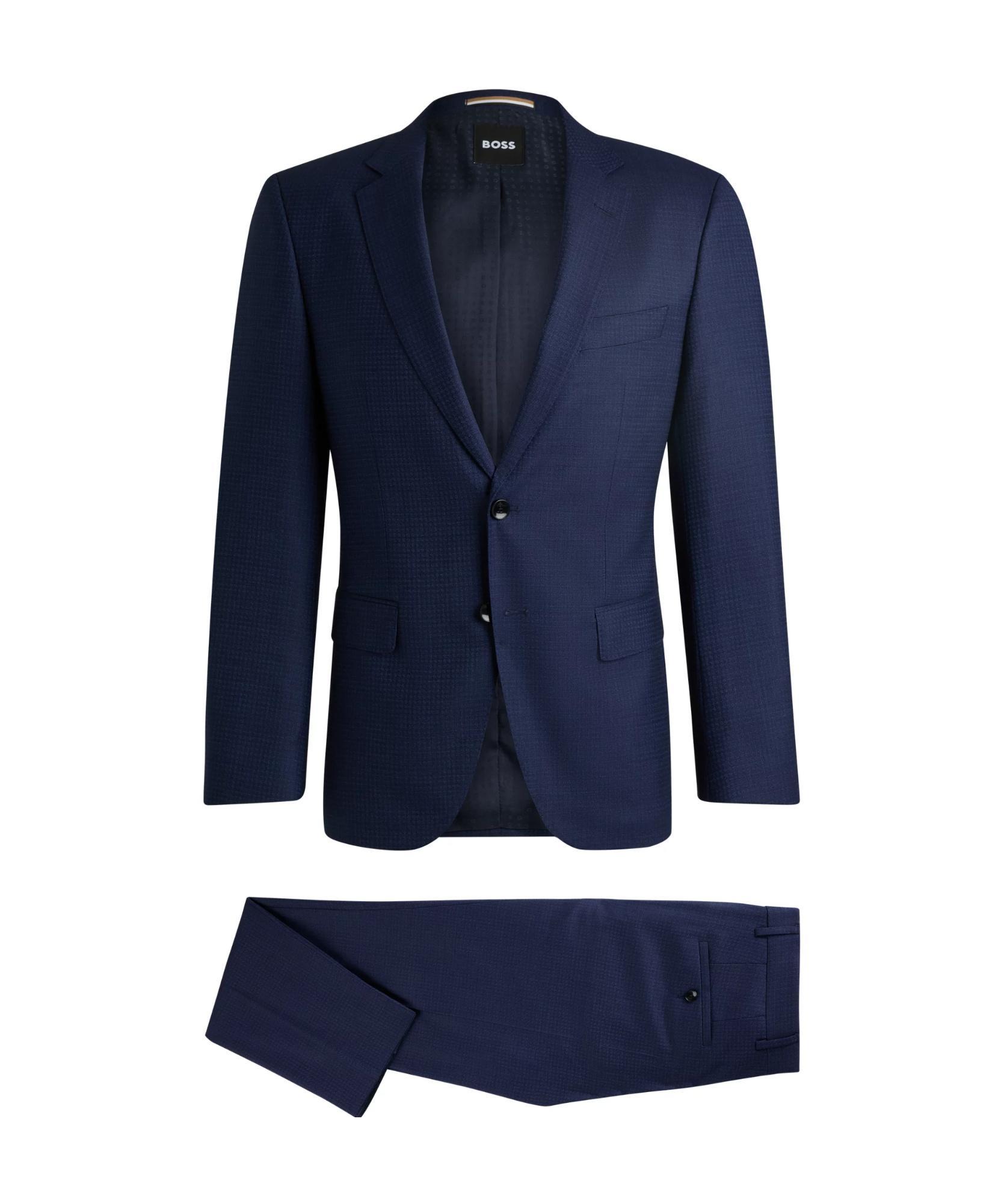 HUGO BOSS Long-sleeved Single-breasted Suit Set In Black Product Image