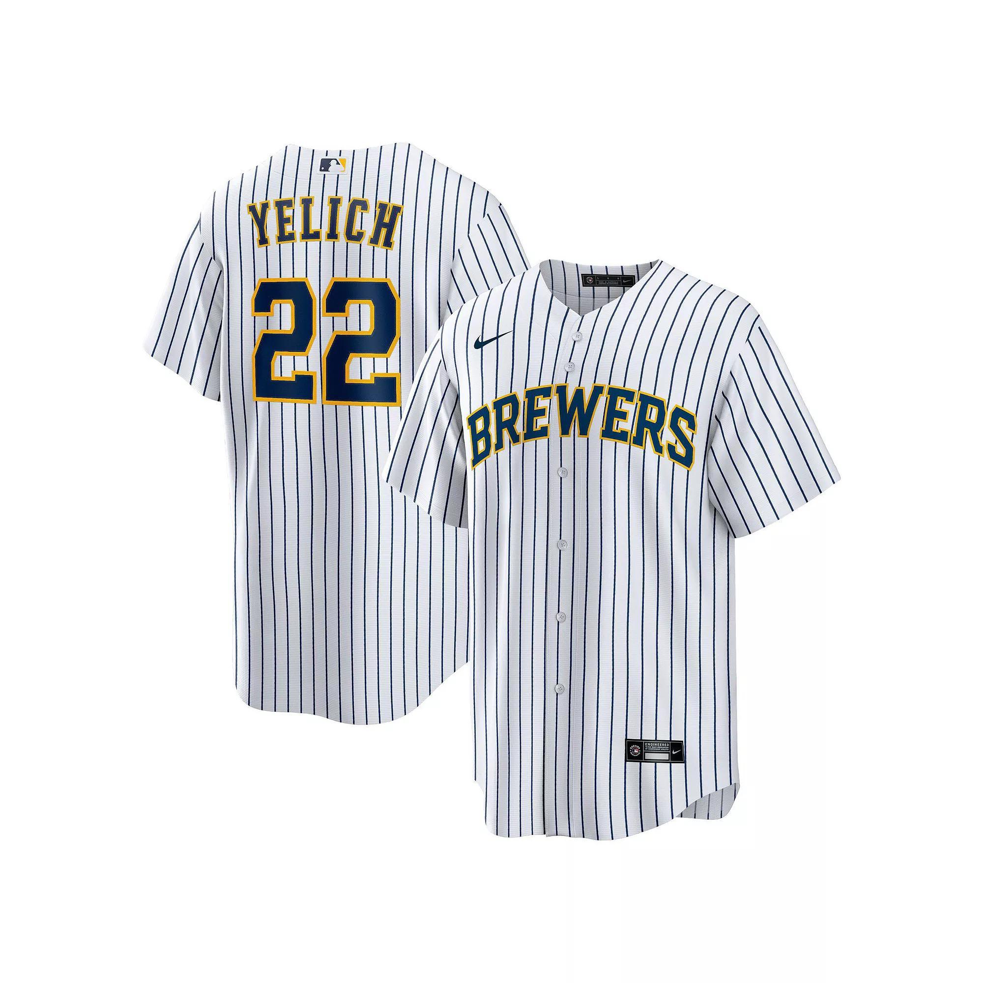 Mens Nike Christian Yelich Milwaukee Brewers Alternate Replica Player Jersey Product Image