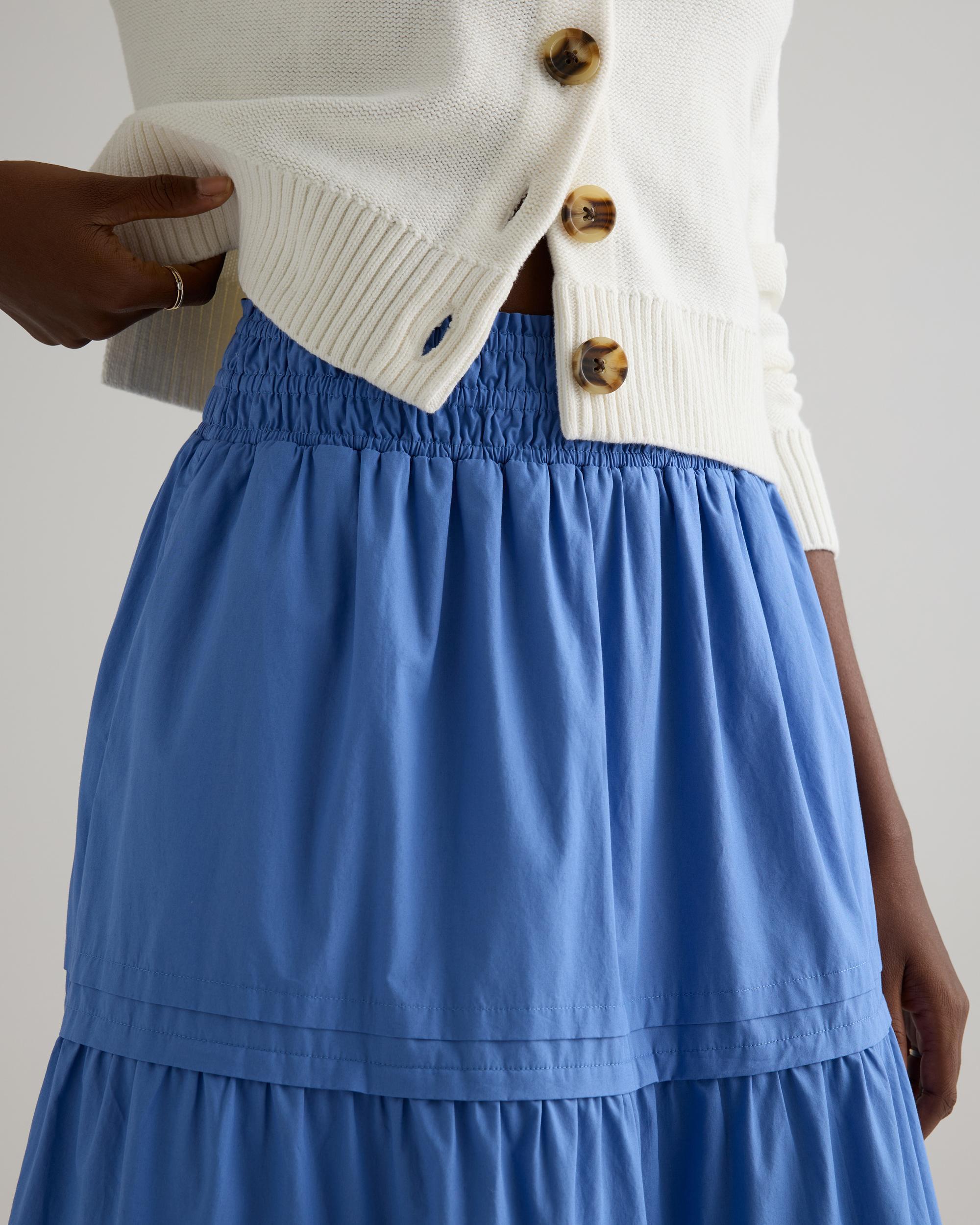 Quince | Women's Poplin Tiered Maxi Skirt Organic Cotton Product Image