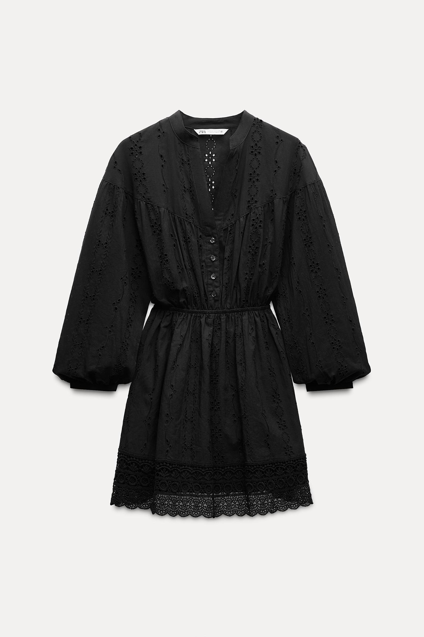 OPENWORK EMBROIDERED MINI DRESS Product Image