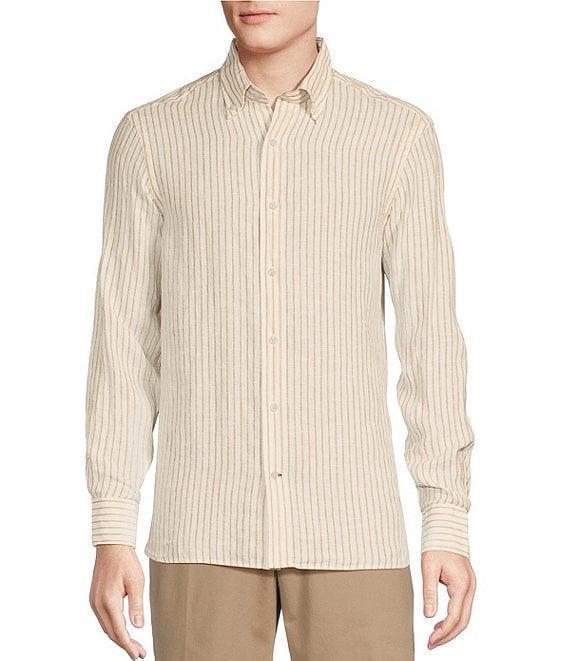 Cremieux Blue Label Cape Town Collection Stripe Long Sleeve Woven Linen Shirt Product Image