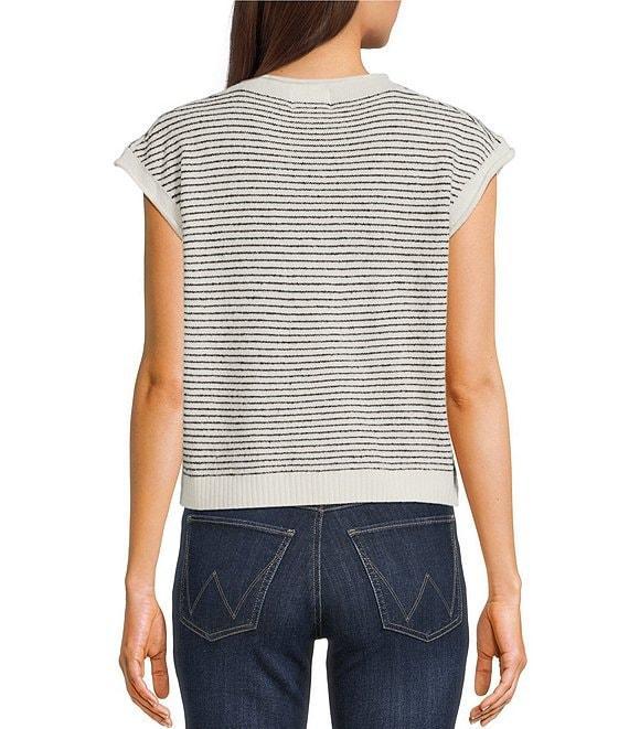Things Between Stripe Button-Front Sweater Vest Product Image