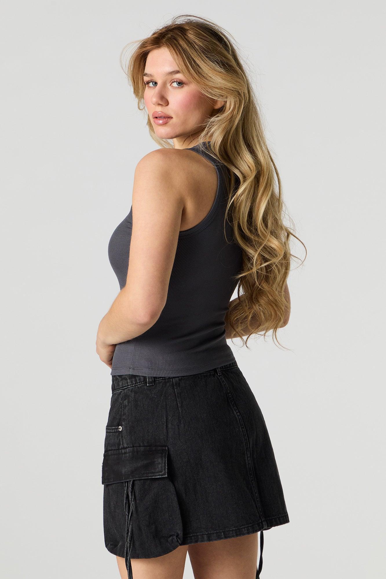 Denim Multi Pocket Mini Cargo Skirt Female Product Image