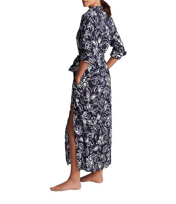 Lauren Ralph Lauren Allora Floral Cotton Voile Midi Shirt Dress Swim Cover-Up Product Image
