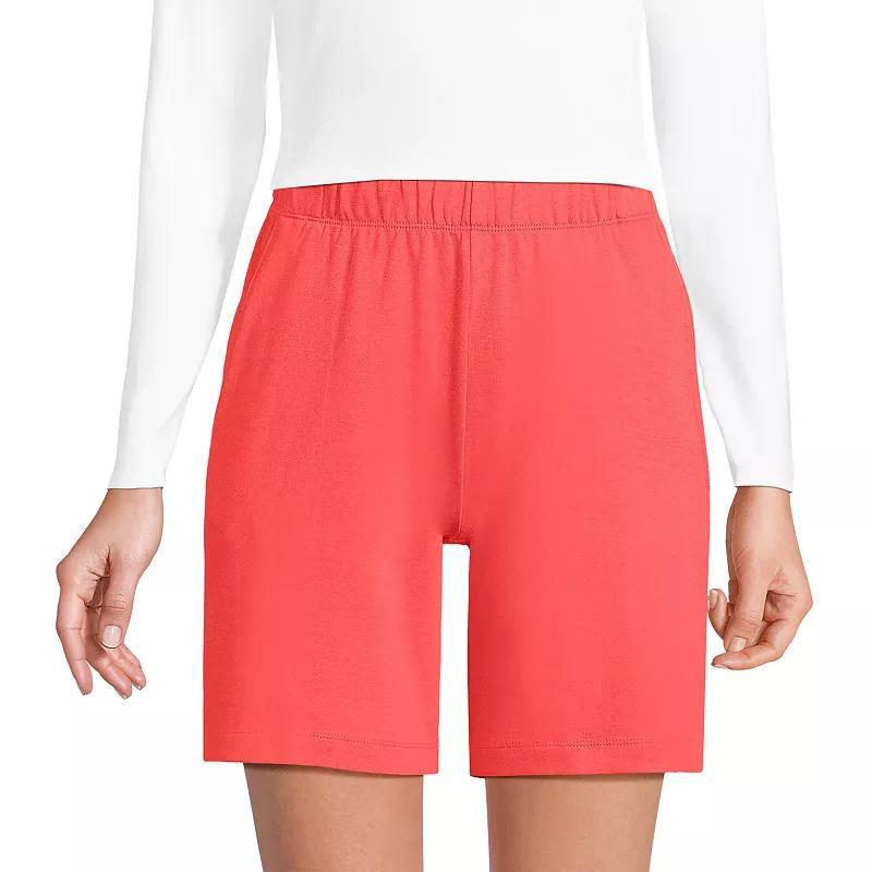 Petite Lands' End Sport Knit Pull-On Shorts, Women's, Size: Large Petite, Lily  Green Product Image