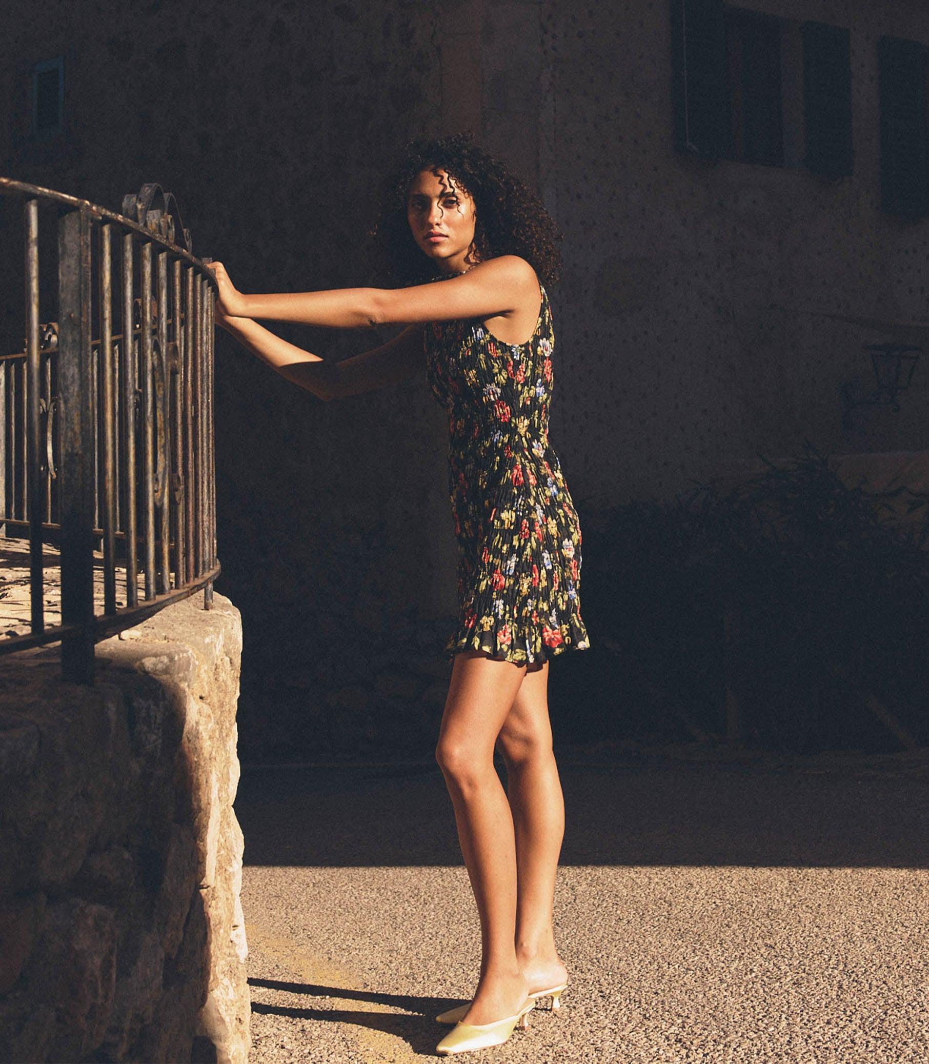 GIANNA DRESS -- NOIR WILD ROSE Product Image