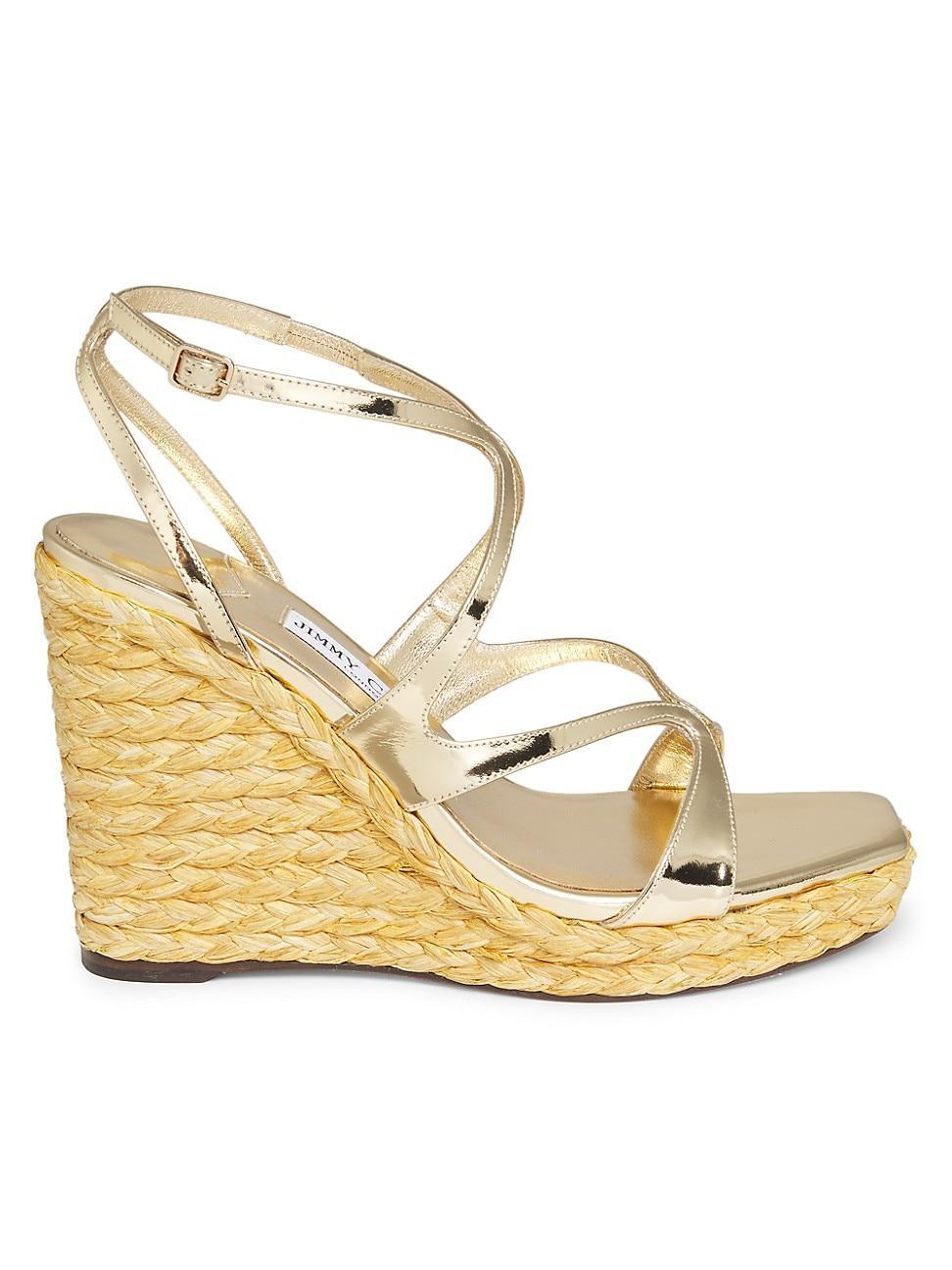 Jimmy Choo Womens Ayla 110 Wedge Espadrille Sandals Product Image