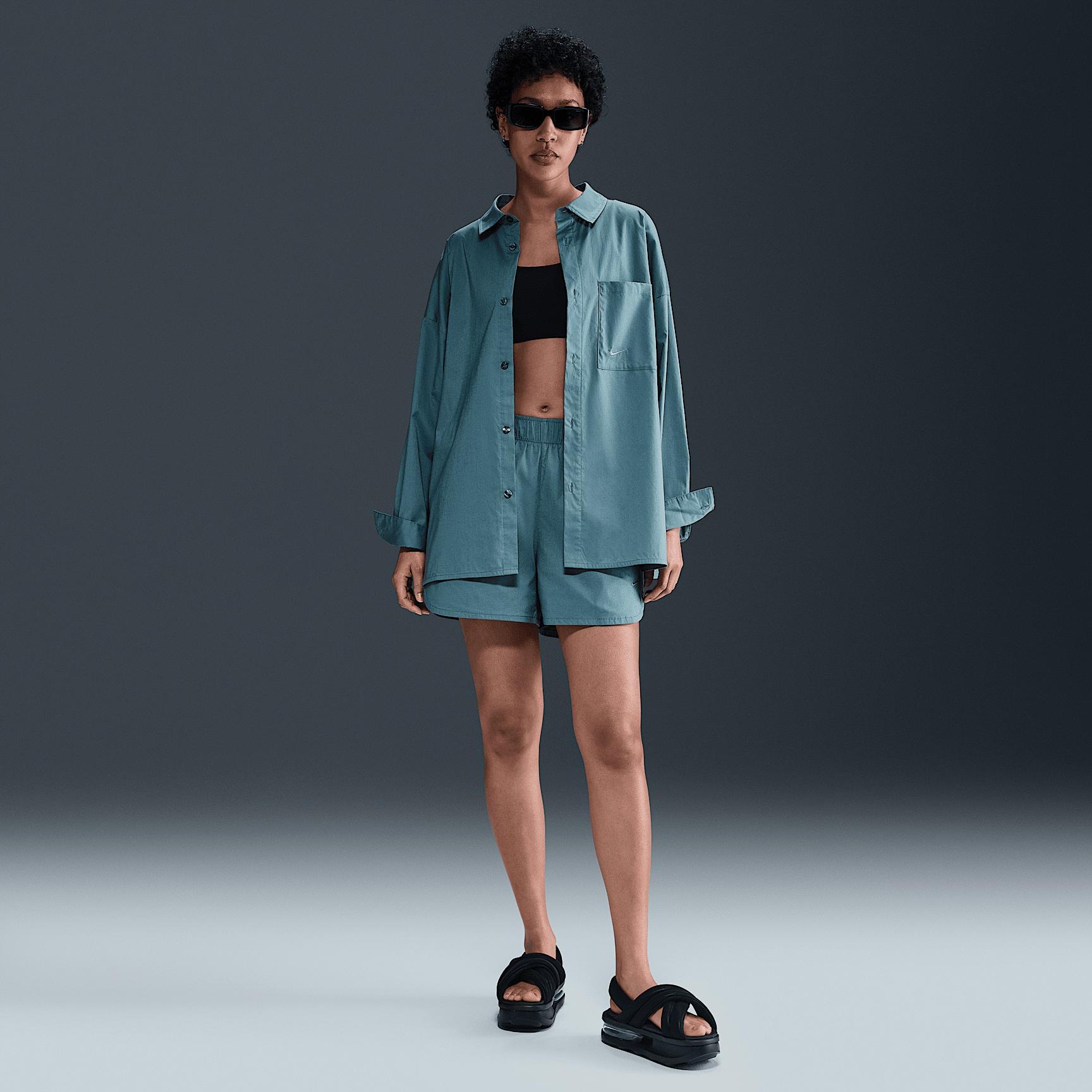 Nike Sportswear Chill Poplin Women's Loose Long-Sleeve Button-Up Top Product Image