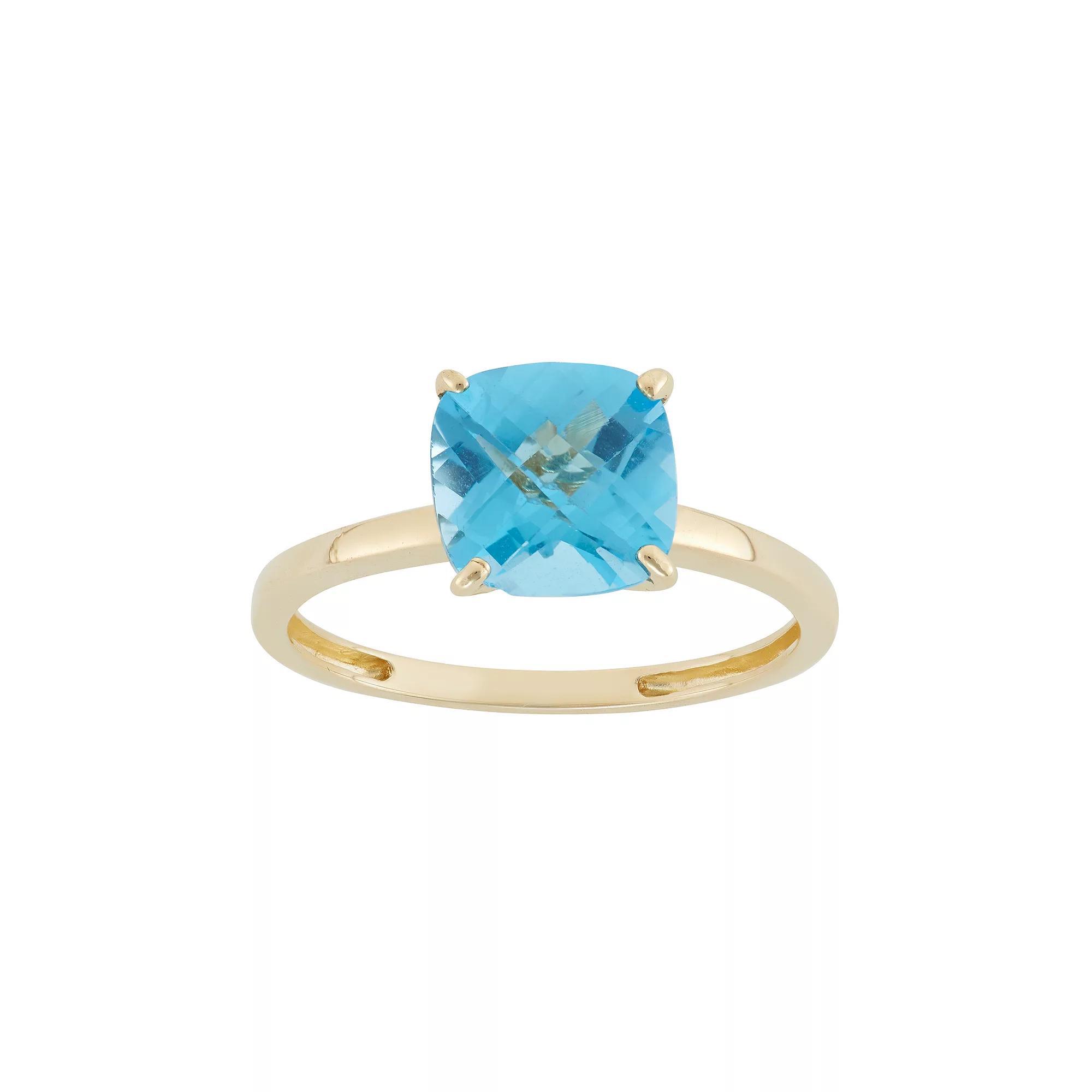 Designs by Gioelli Swiss Blue Topaz 10k Gold Ring, Women's, Size: 8 Product Image