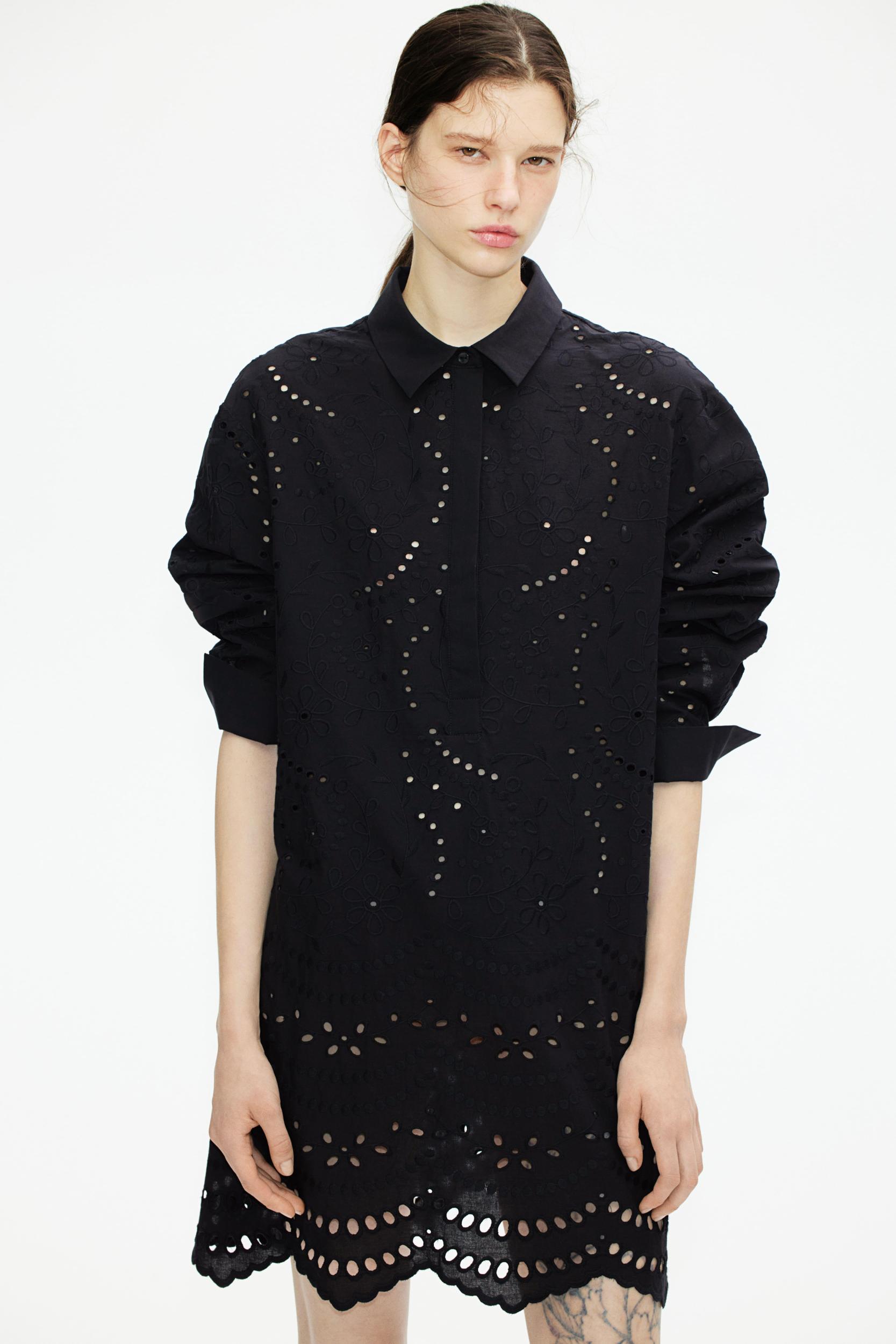 Broderie anglaise shirt dress Product Image
