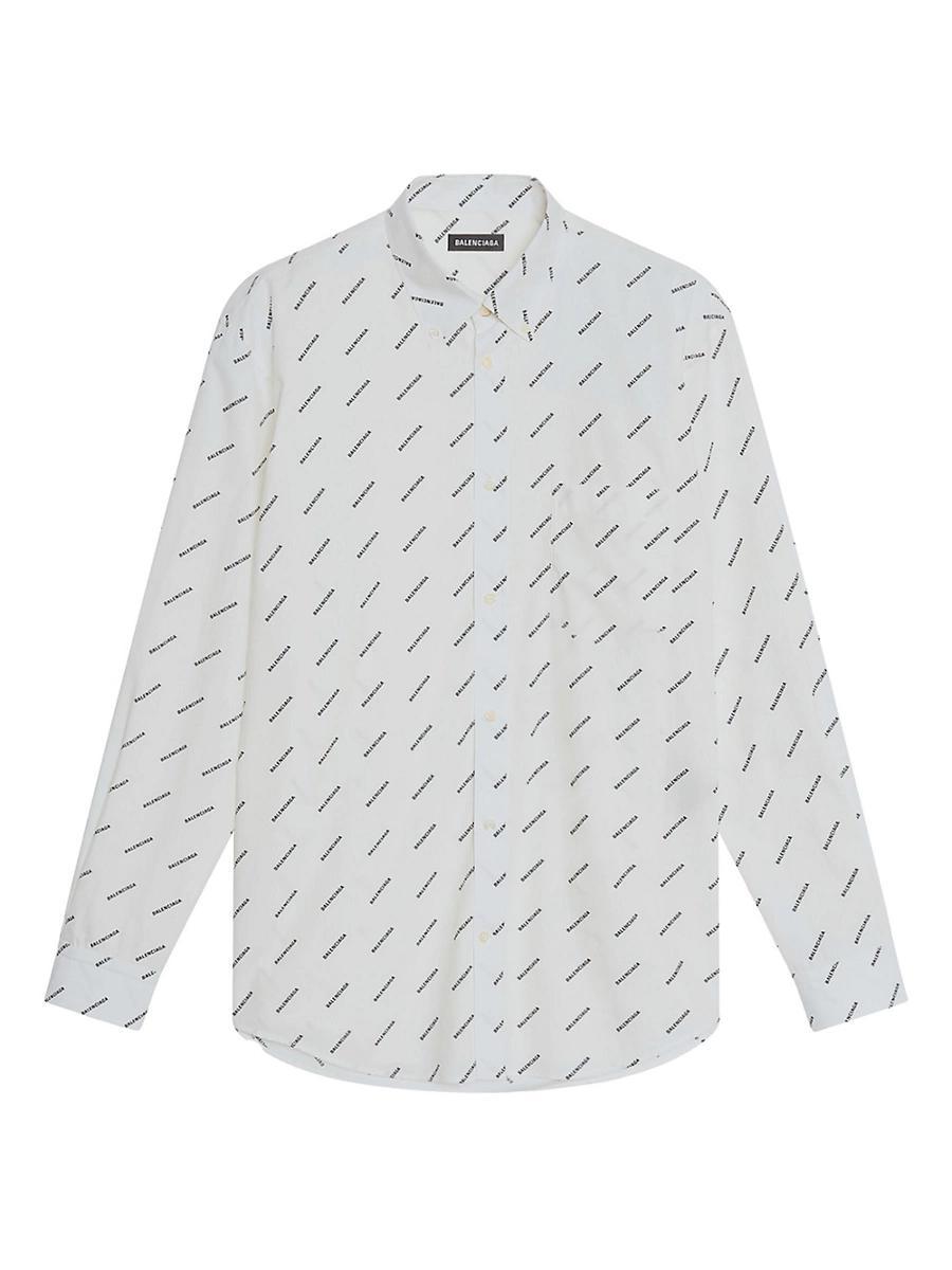 Mens Allover Logo Shirt Normal Fit Product Image
