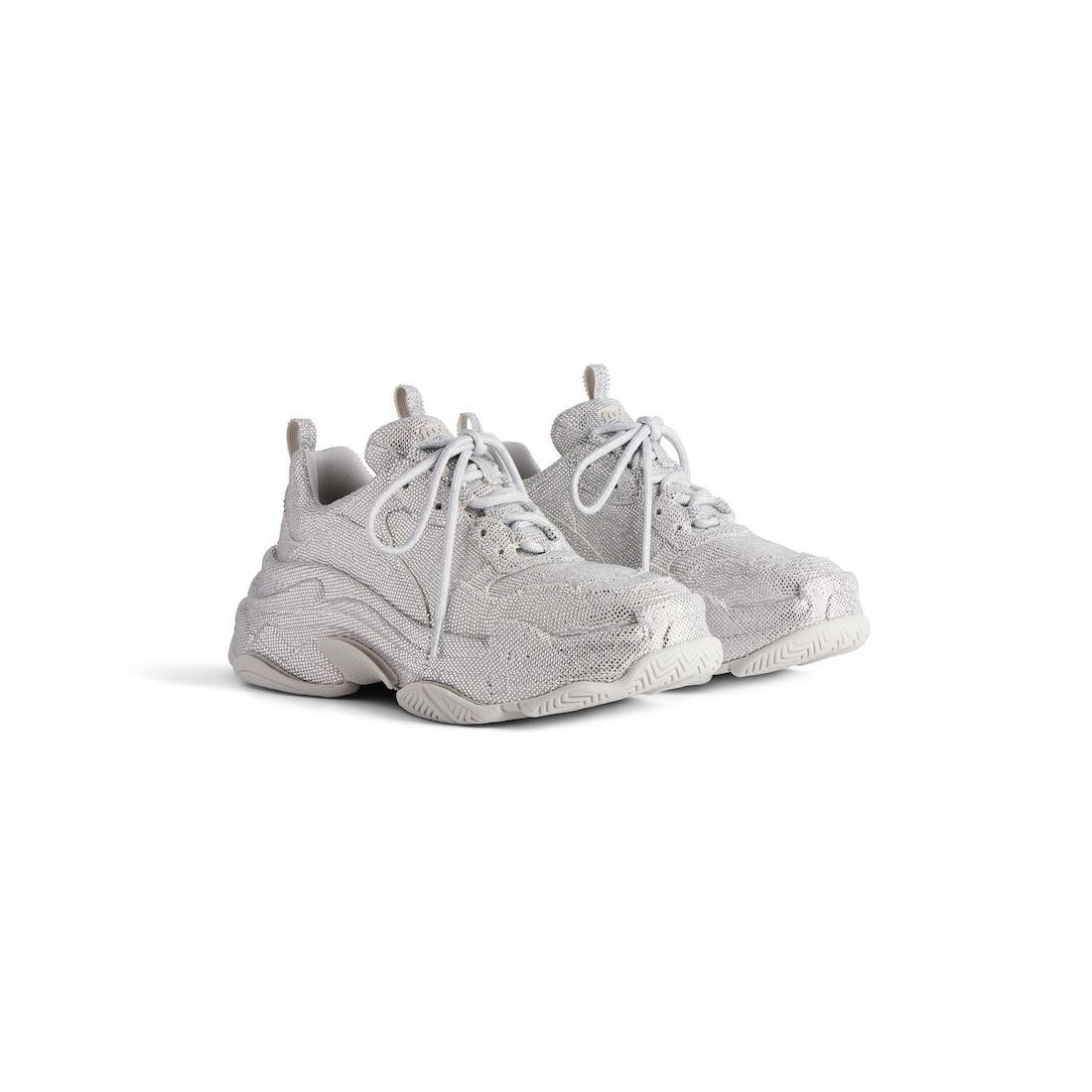 Women's Triple S Sneaker With Rhinestones  in Light Grey Product Image