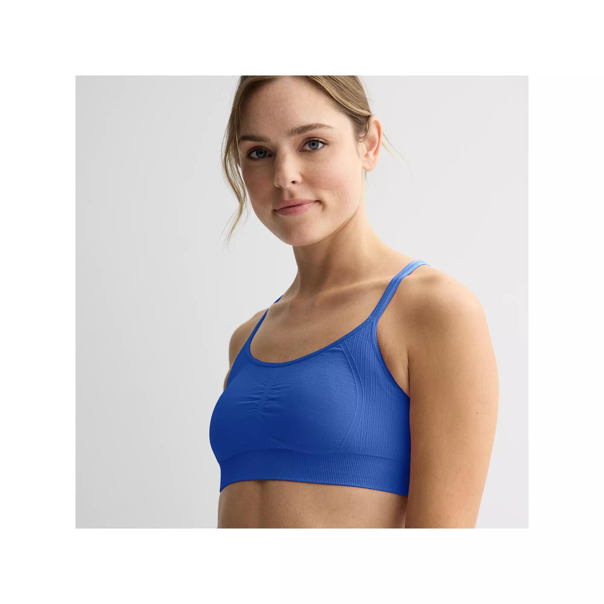 Tek Gear® Seamless Low-Impact Adjustable Sports Bra, Women's, Size: XL, Tara Blue Product Image