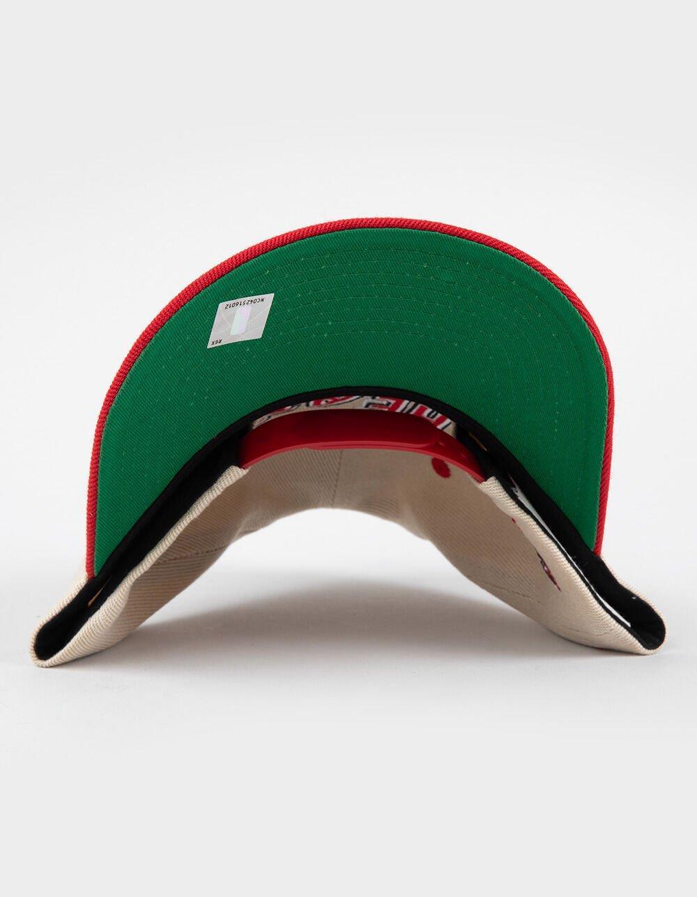 MITCHELL & NESS Miami Heat Pro Crown Snapback Hat - OATMEAL Product Image
