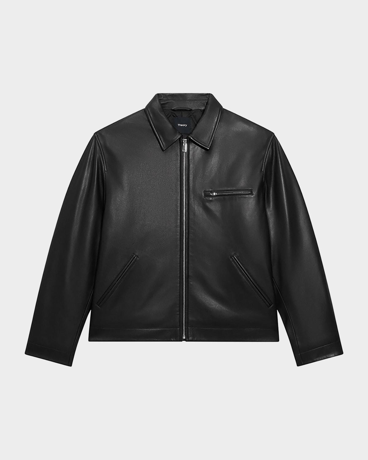 Mens Leather Workwear Jacket Product Image