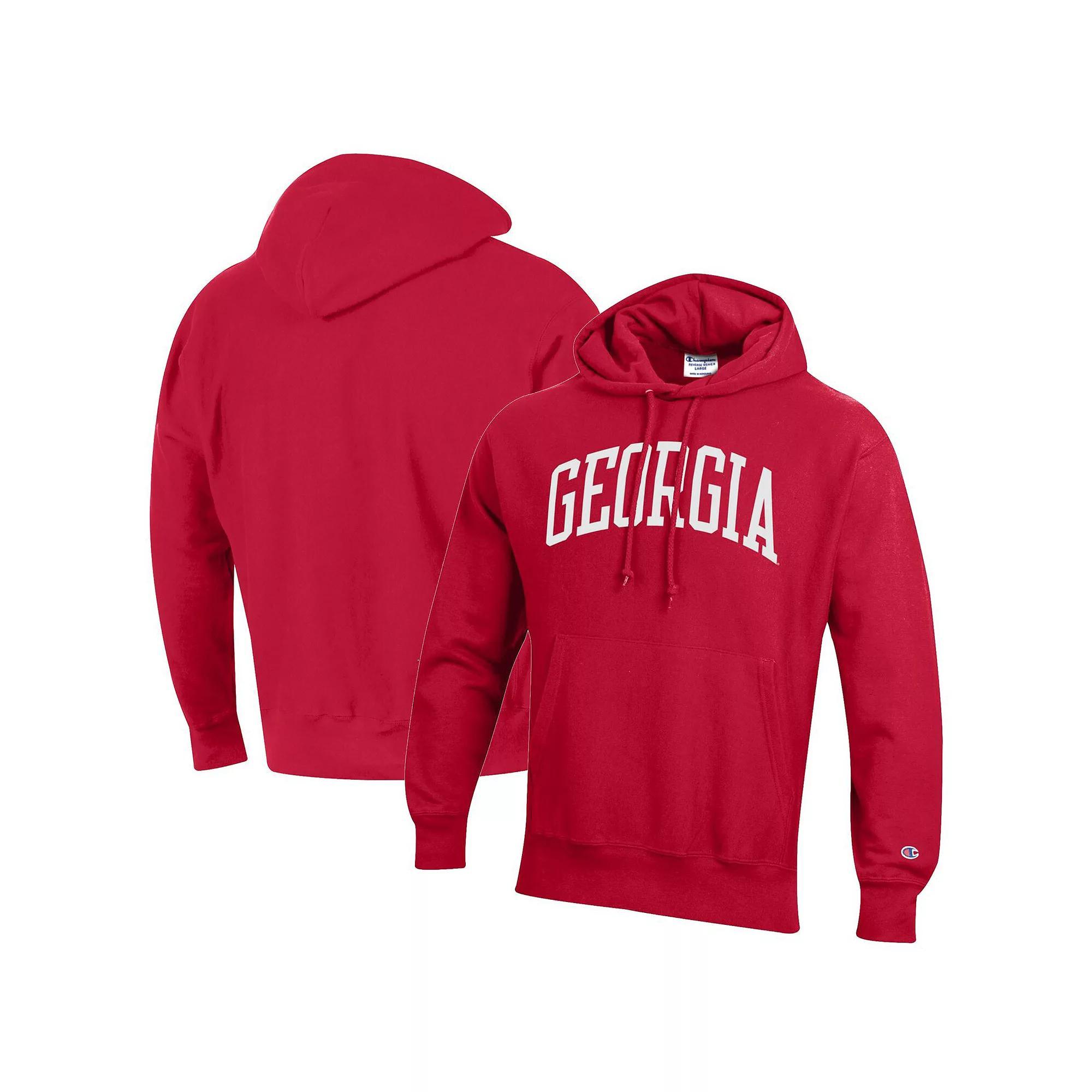 Mens Champion Georgia Bulldogs Team Arch Reverse Weave Pullover Hoodie Product Image