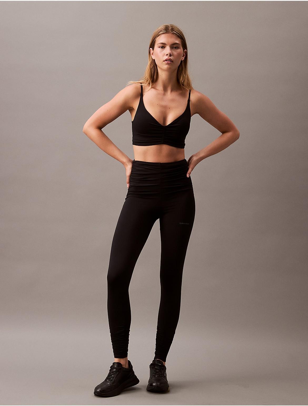 Calvin Klein Women's Sport Icon Ruched Leggings - Neutral - M Product Image