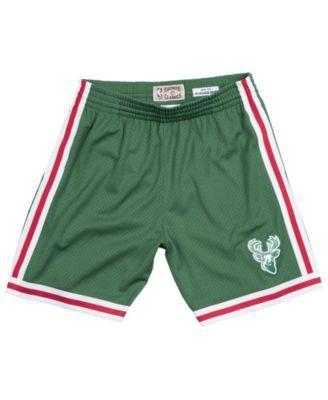 Men's Mitchell & Ness Green Milwaukee Bucks Hardwood Classics Team Swingman Shorts, Size: Small Product Image