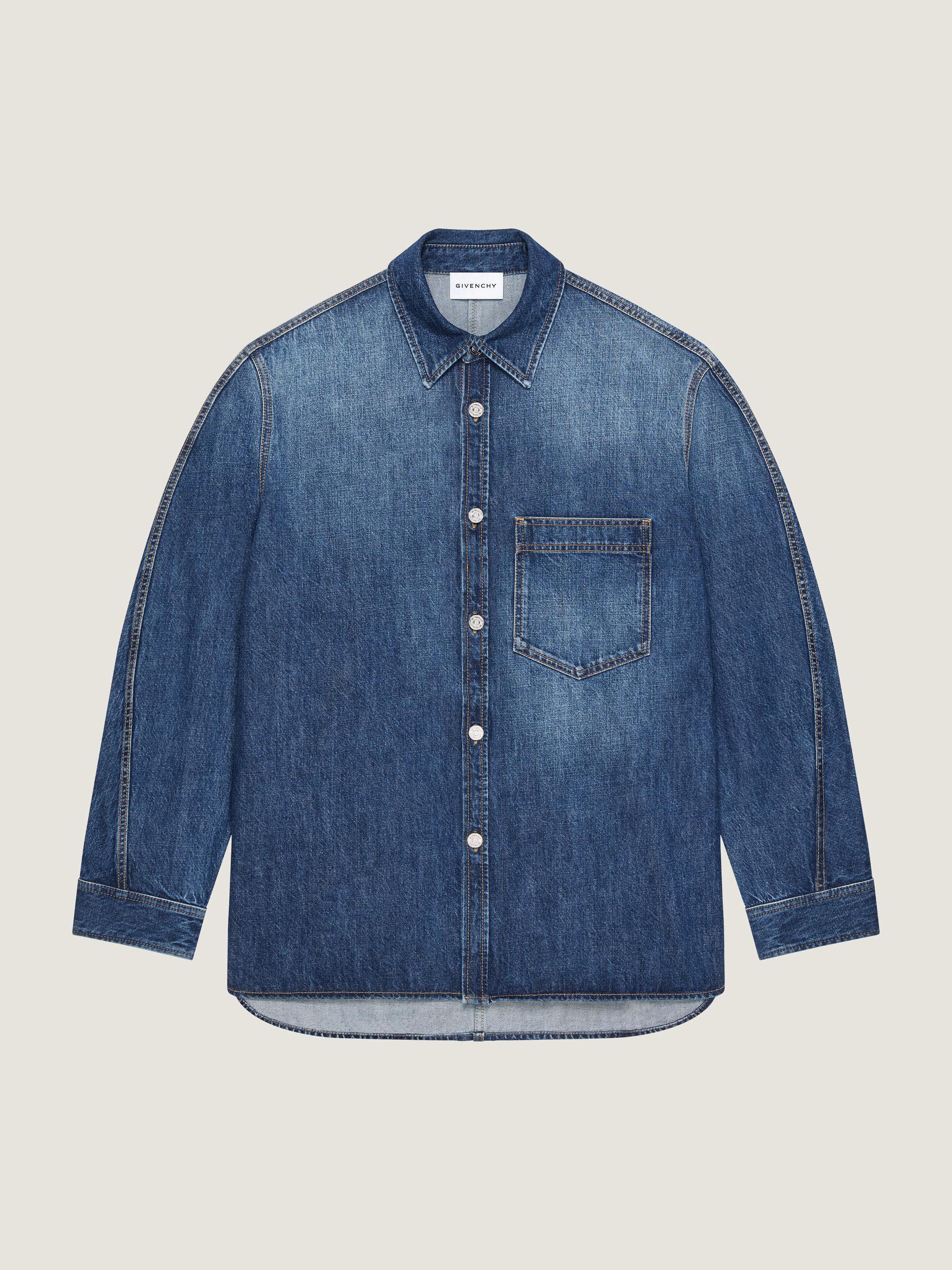Shirt in washed denim Product Image