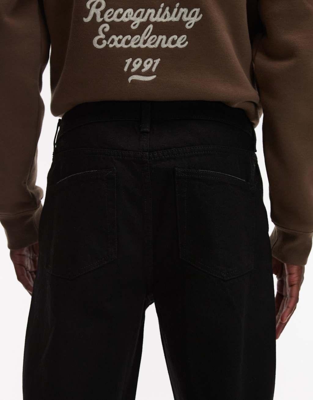 Topman tapered jeans in black Product Image