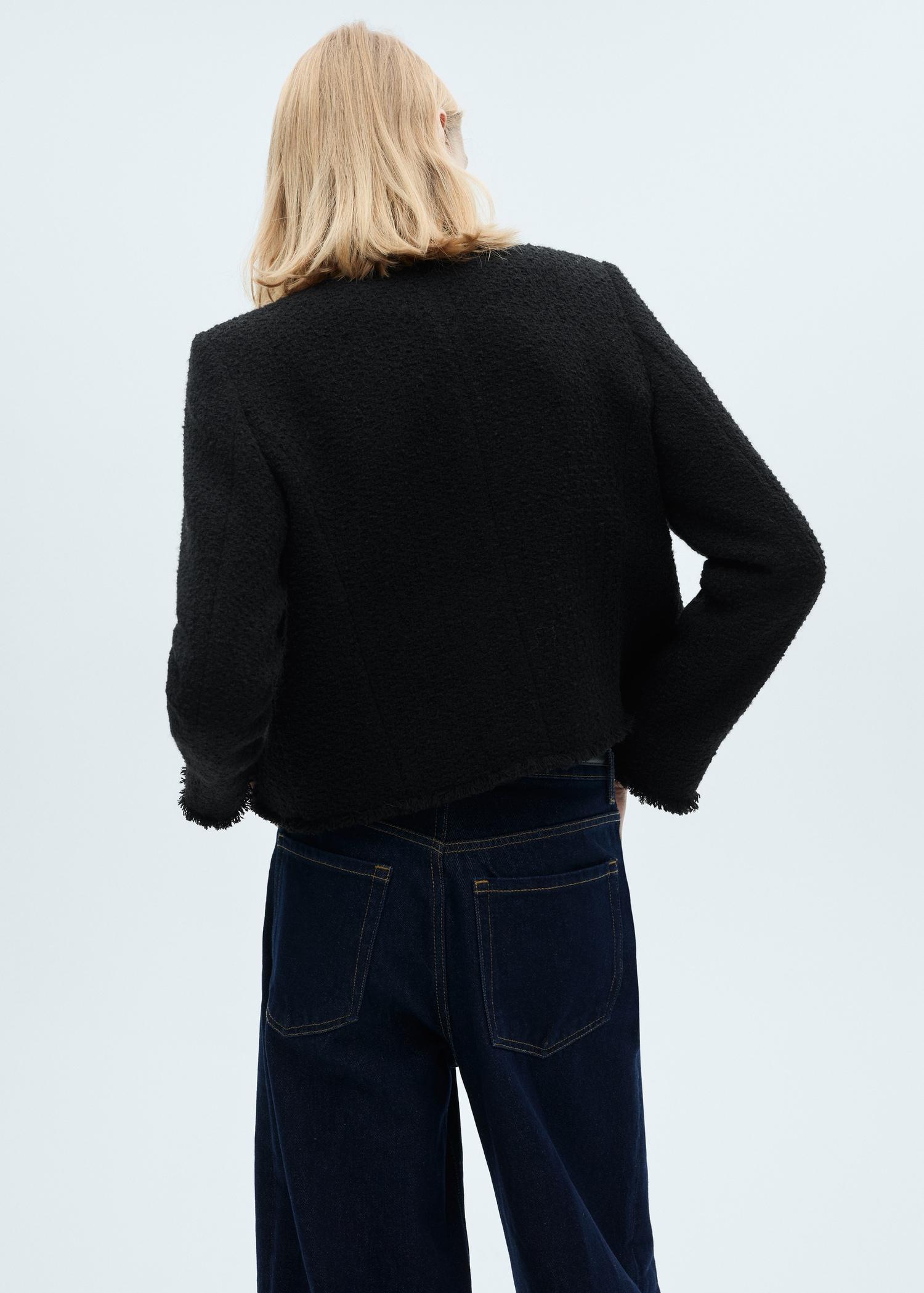 Tweed jacket with jewel buttons - Women | MANGO USA Product Image