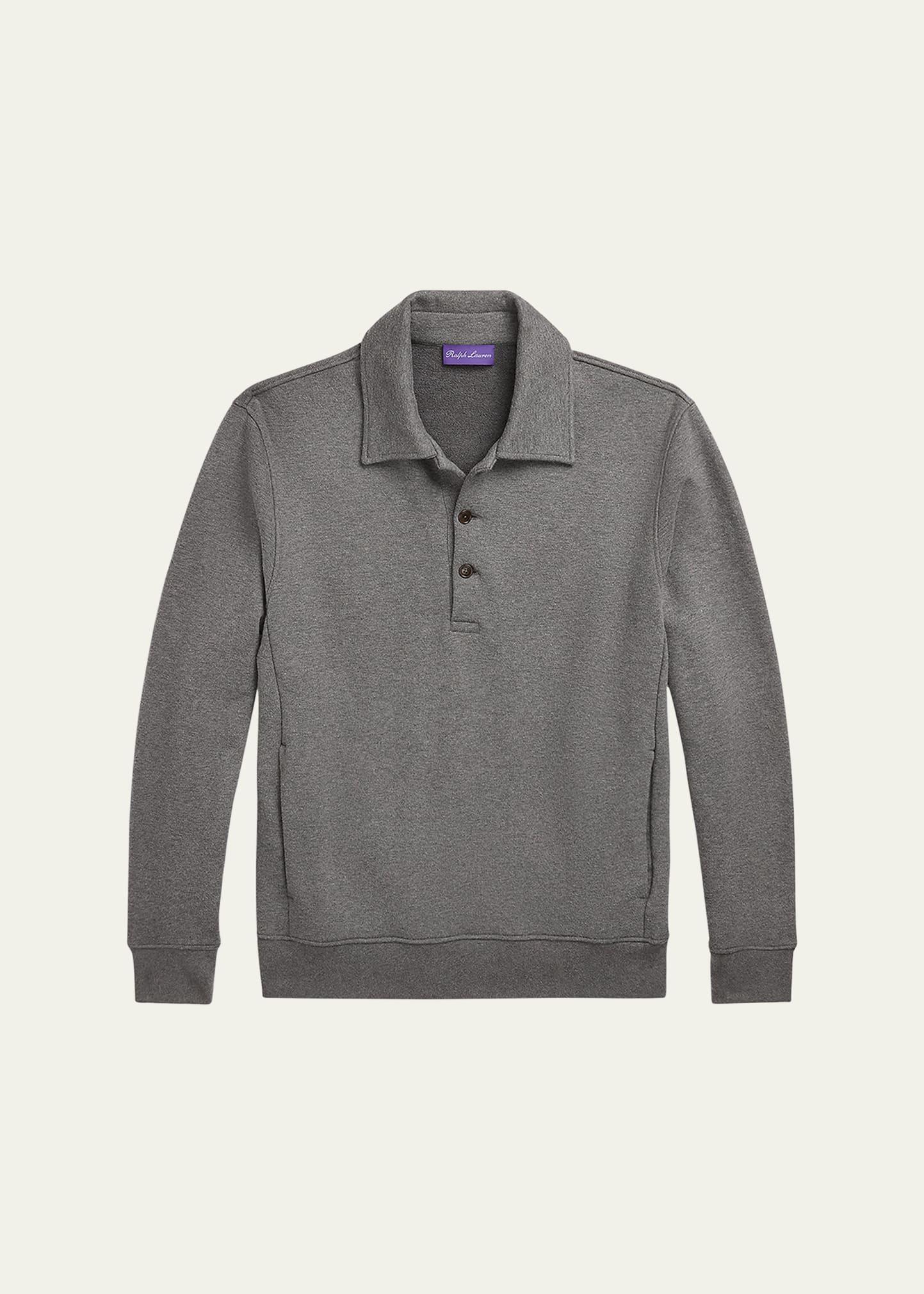 Mens Fleece Collared Sweatshirt Product Image