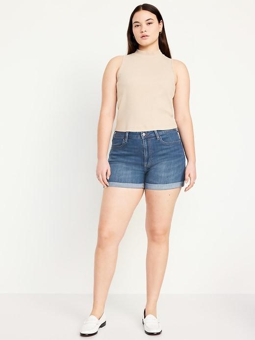 High-Waisted Wow Jean Shorts -- 3-inch inseam Product Image