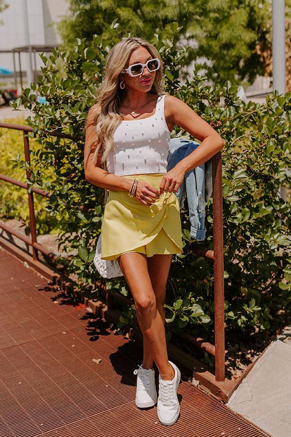 Final Touch Embellished Tank in White Product Image