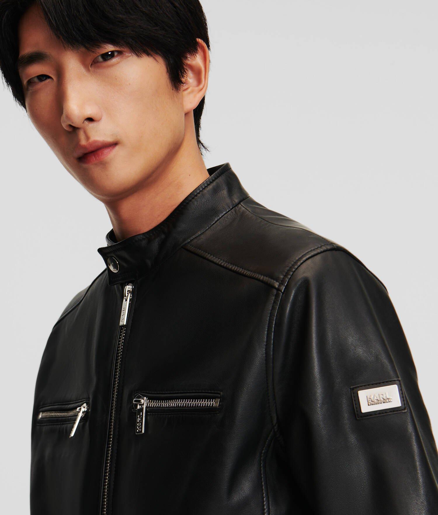 ZIP-UP LEATHER JACKET Product Image