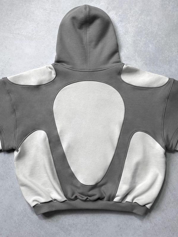 Men's Contrast Color Oversized Hoodie Product Image