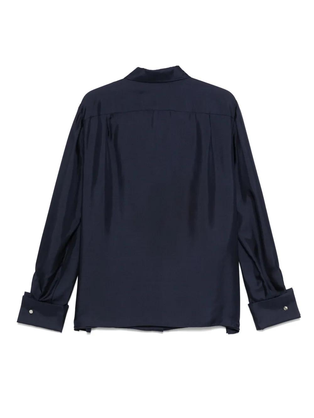 ALBERTA FERRETTI Silk Shirt In Blue Product Image