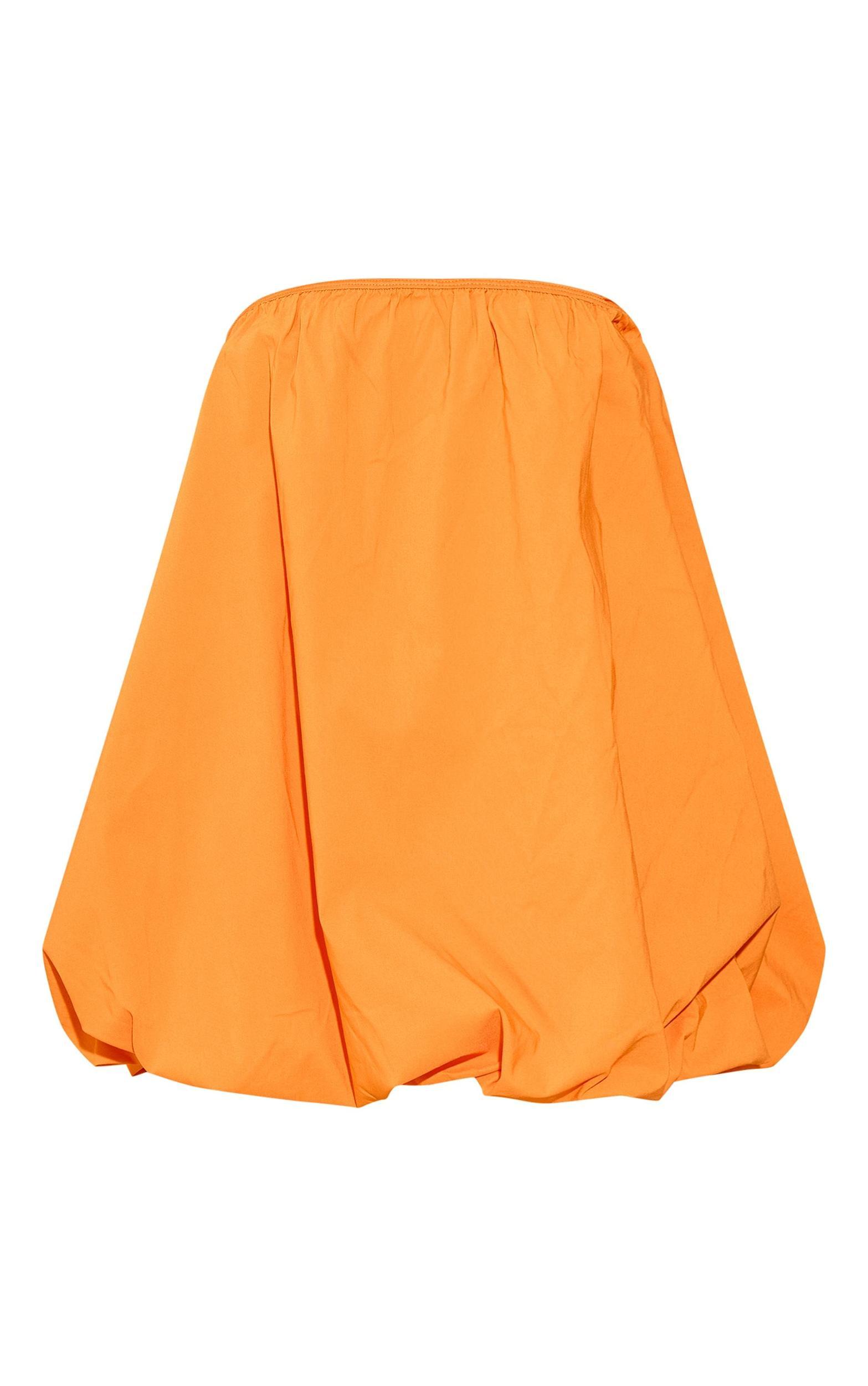 Orange Bandeau Balloon Puffball Dress Product Image