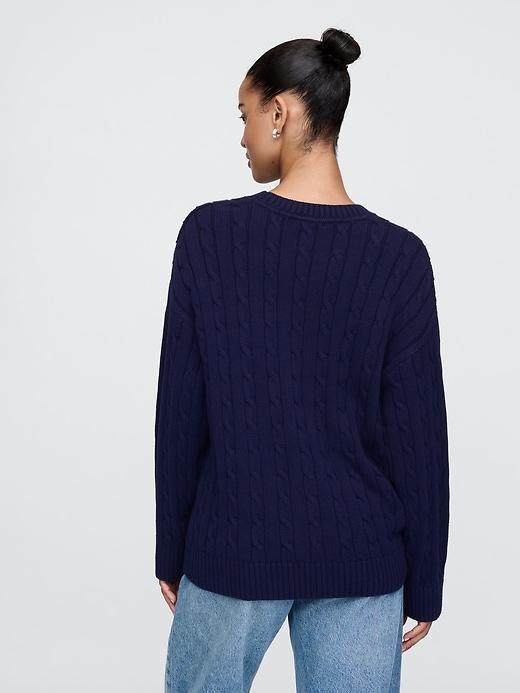 Oversized Cable-Knit Sweater Product Image