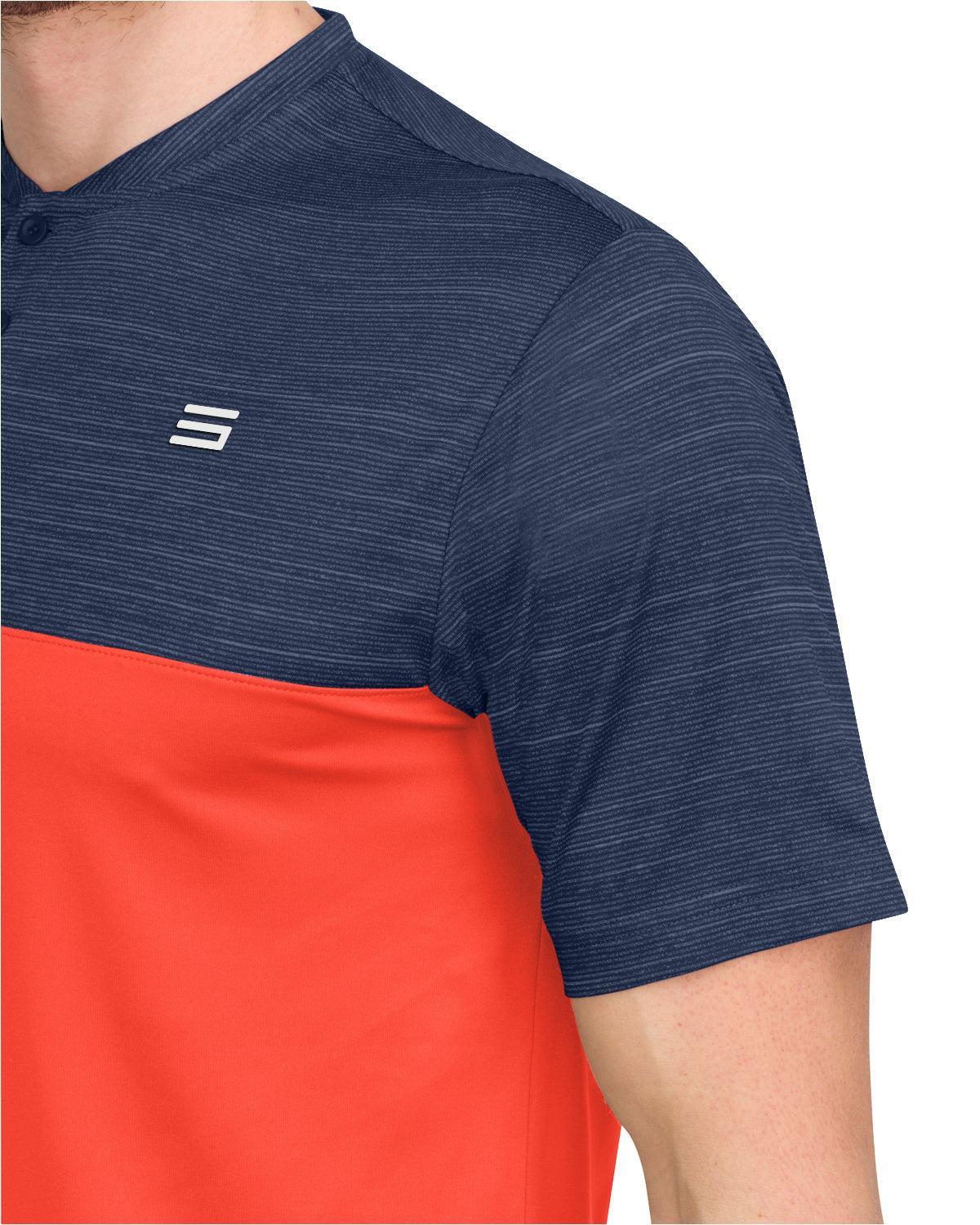 Three Sixty Six Two Tone Collarless Golf Polo Product Image