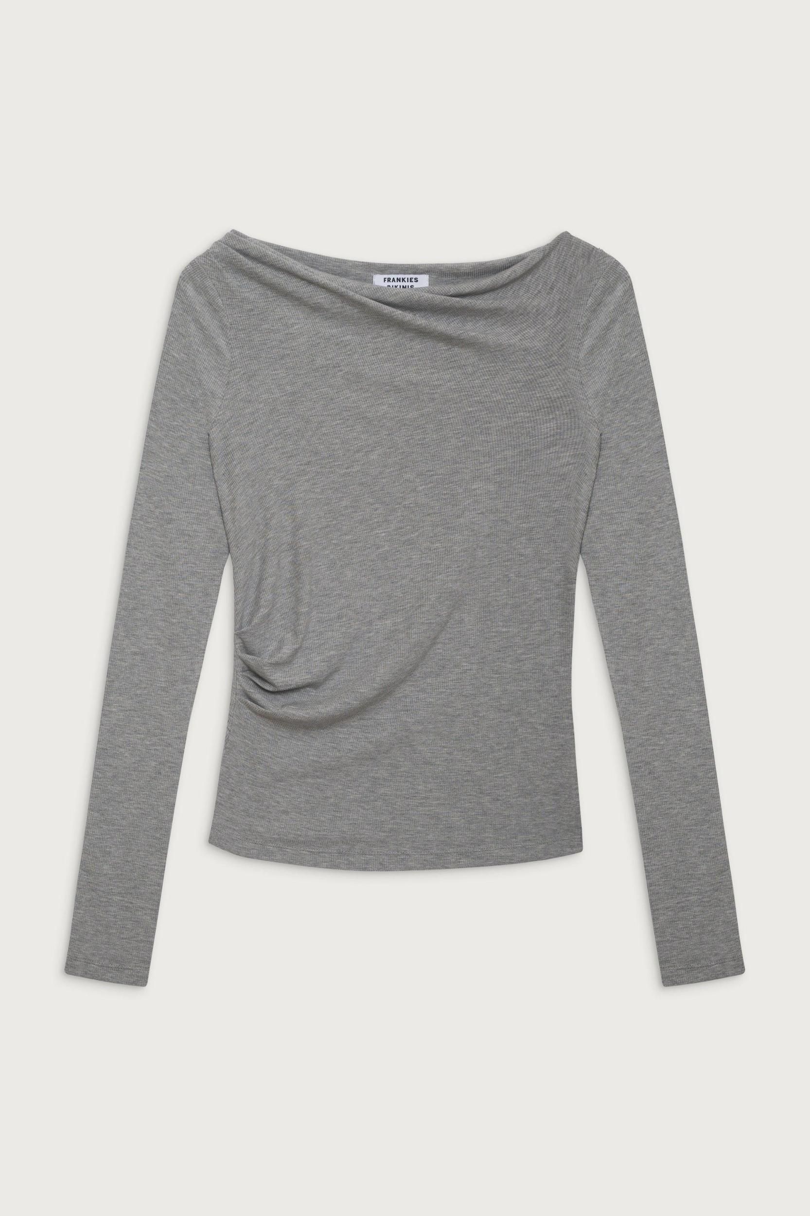 Dahlia Long Sleeve Shirt - Heather Grey Product Image