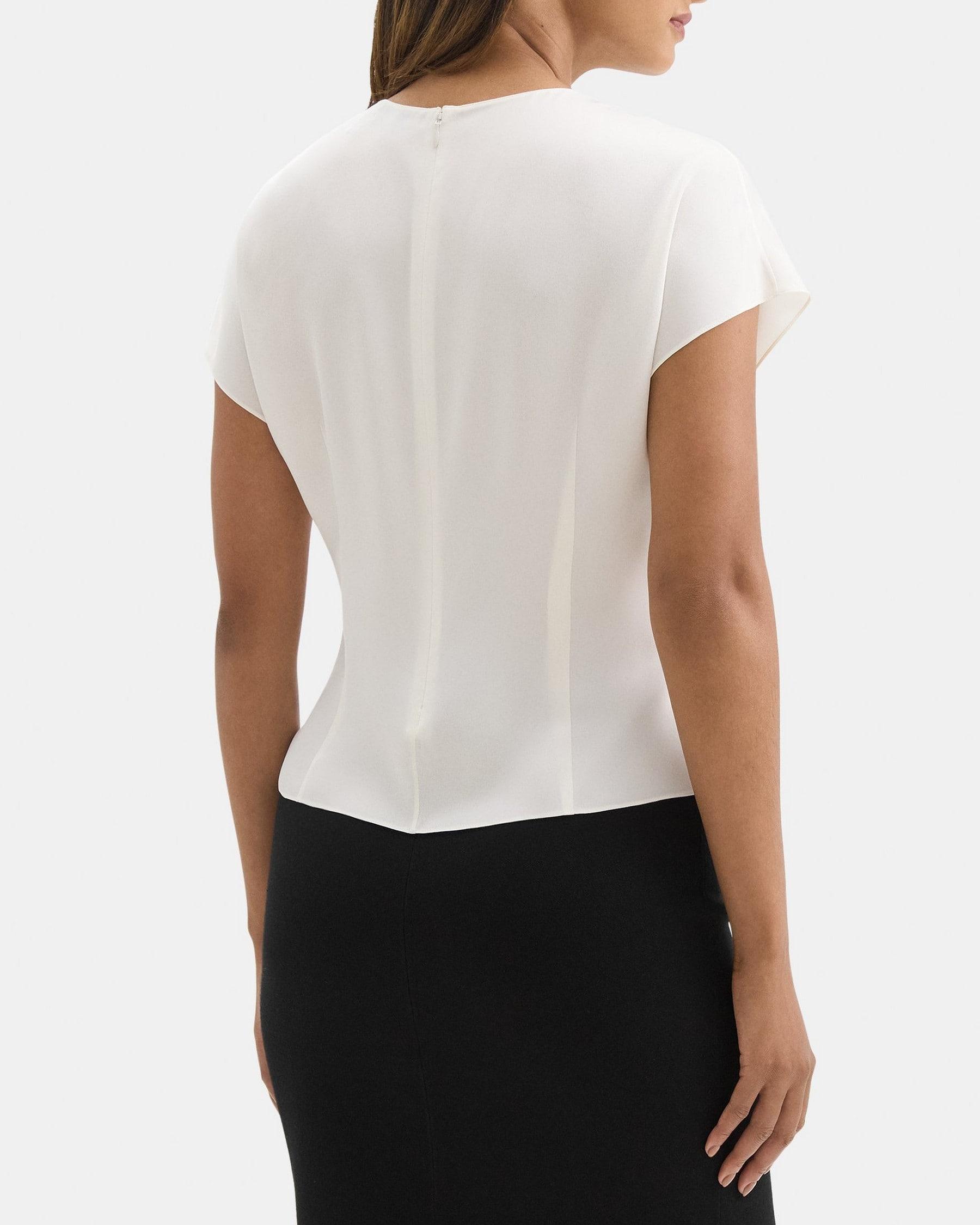 Peplum Top in Silk Product Image
