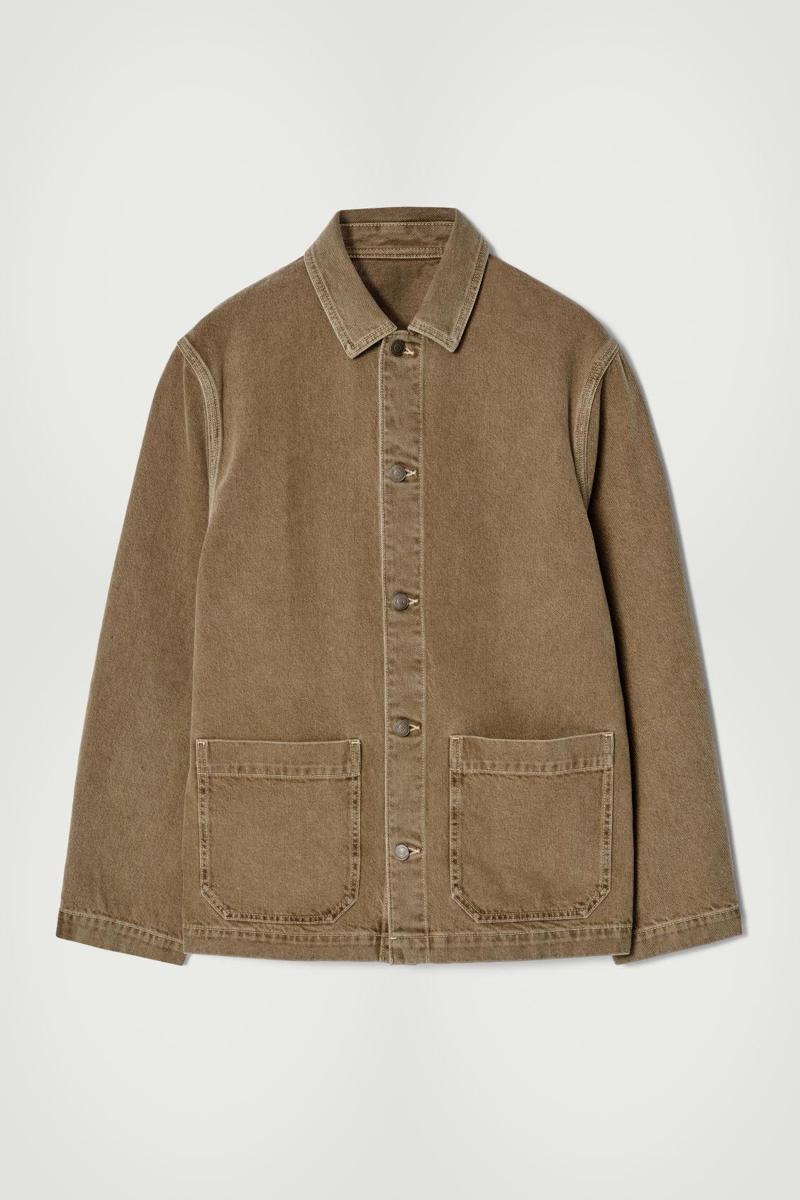 RELAXED CHAINSTITCHED DENIM OVERSHIRT Product Image