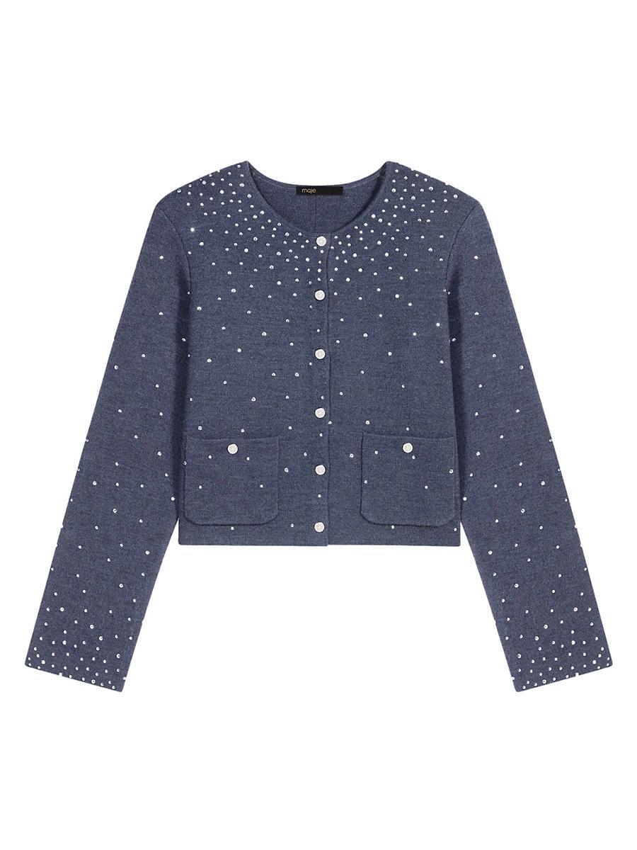Womens Knitted Jumper with Rhinestones Product Image