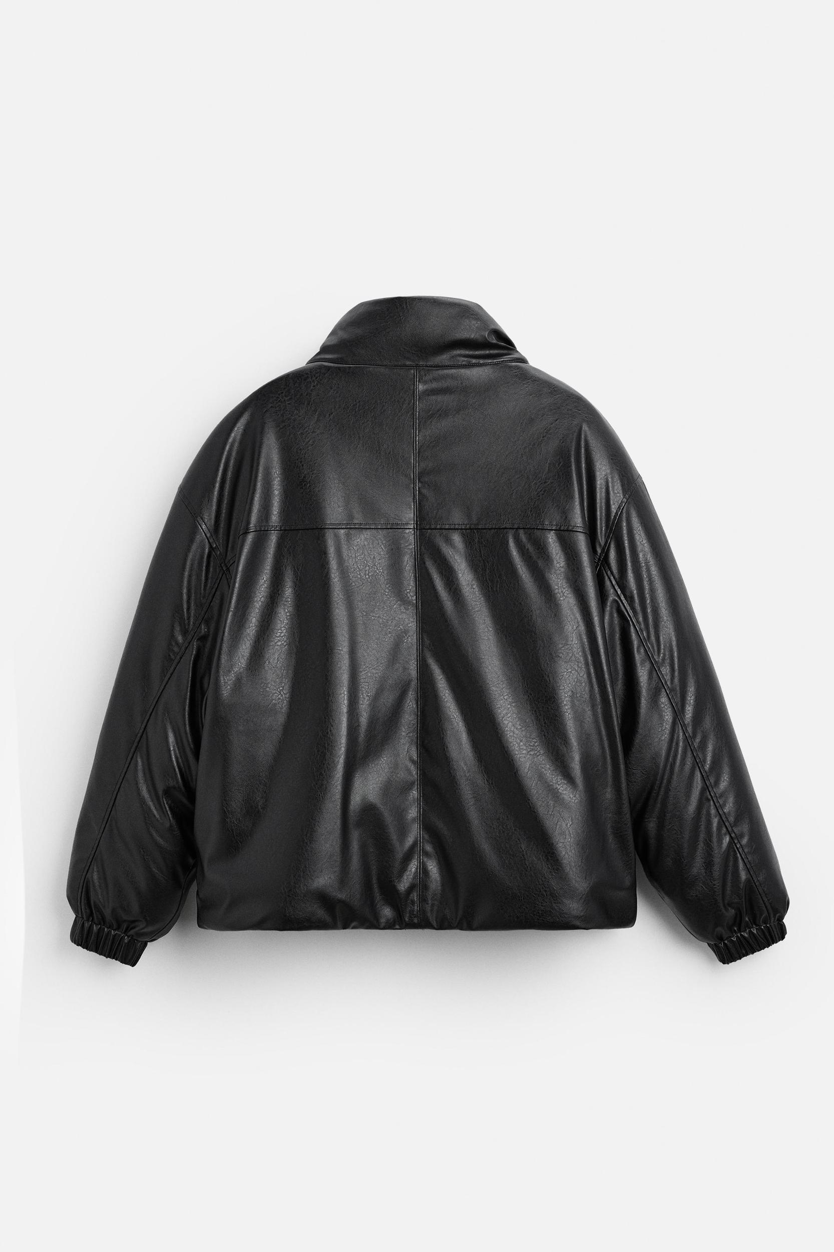 FAUX LEATHER PADDED JACKET Product Image
