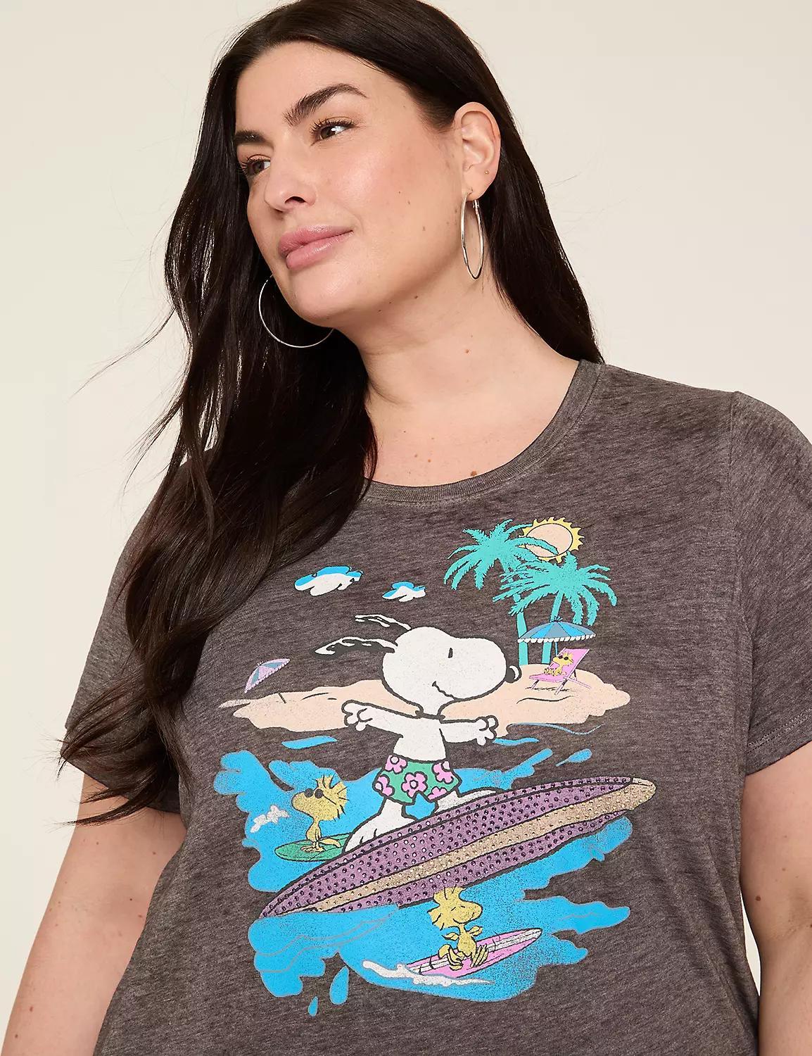 Embellished Snoopy Surfboard Graphic Tee Product Image