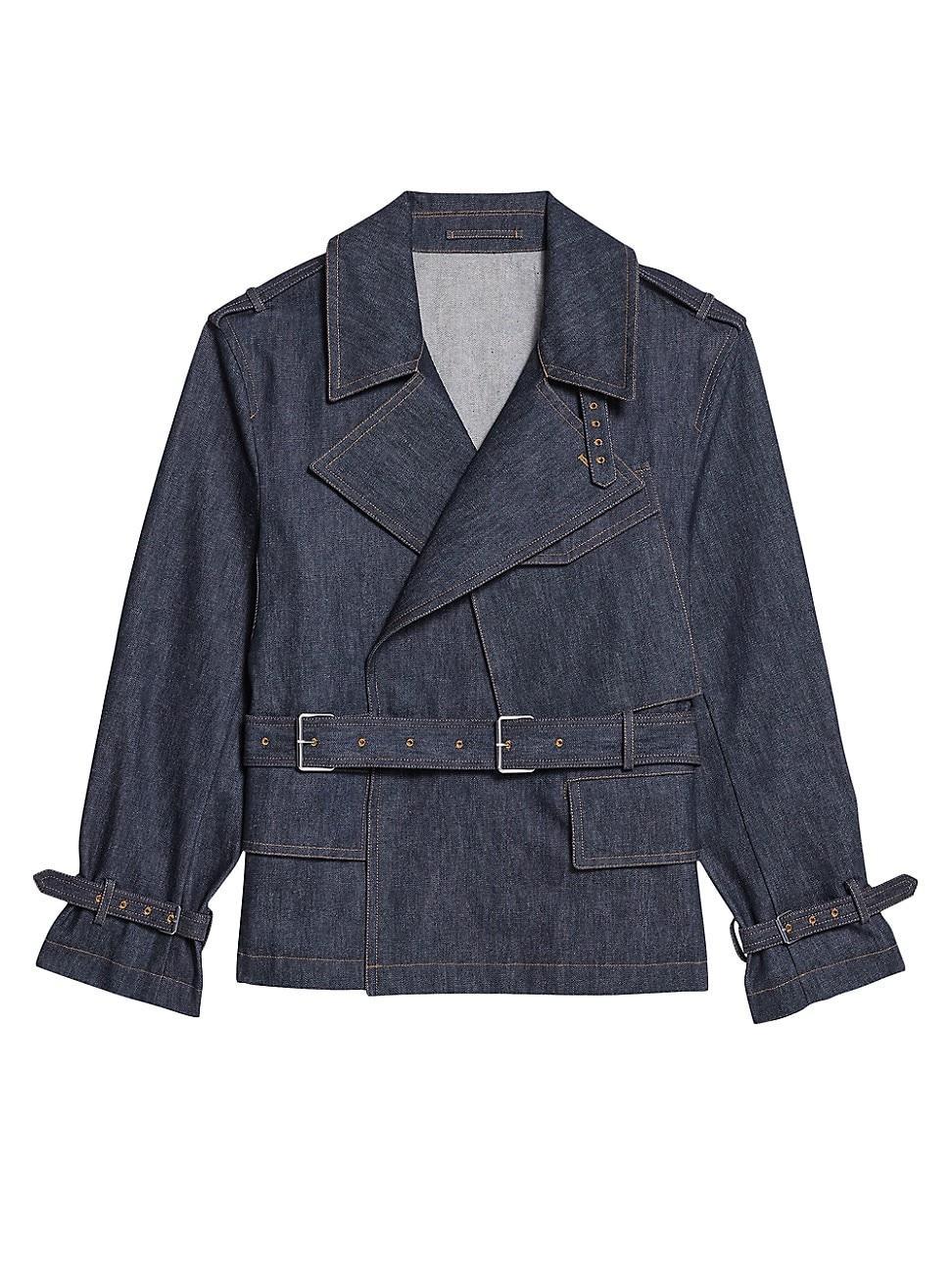 Womens Denim Rider Trench Coat Product Image